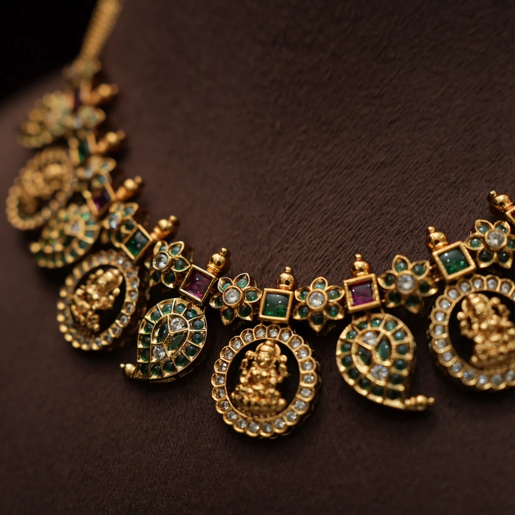 Ashvini Antique Necklace - Green