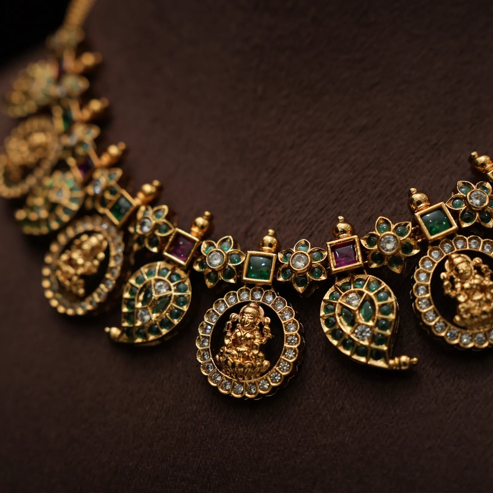 Ashvini Antique Necklace - Green