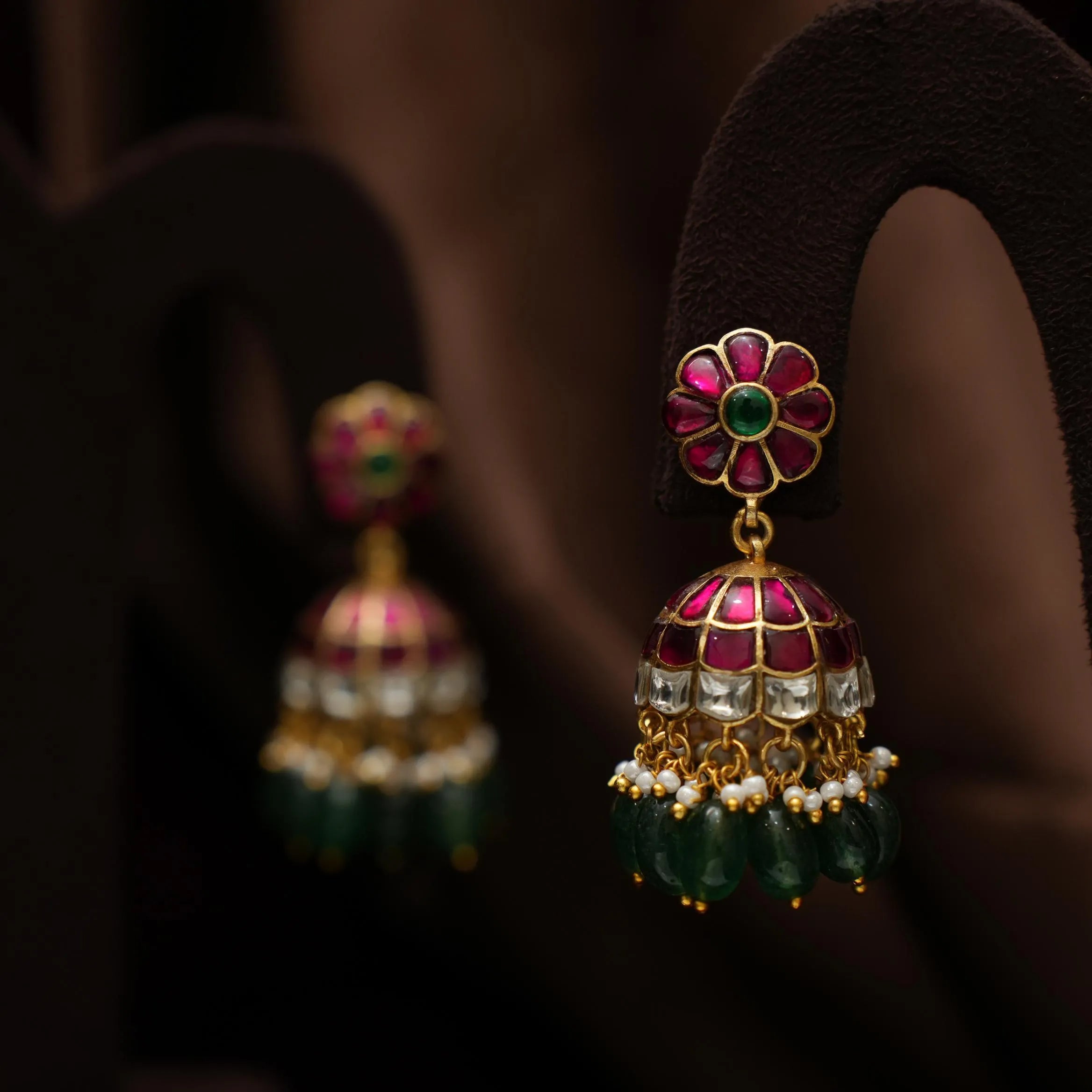 Asmira Polki Jhumka Earrings