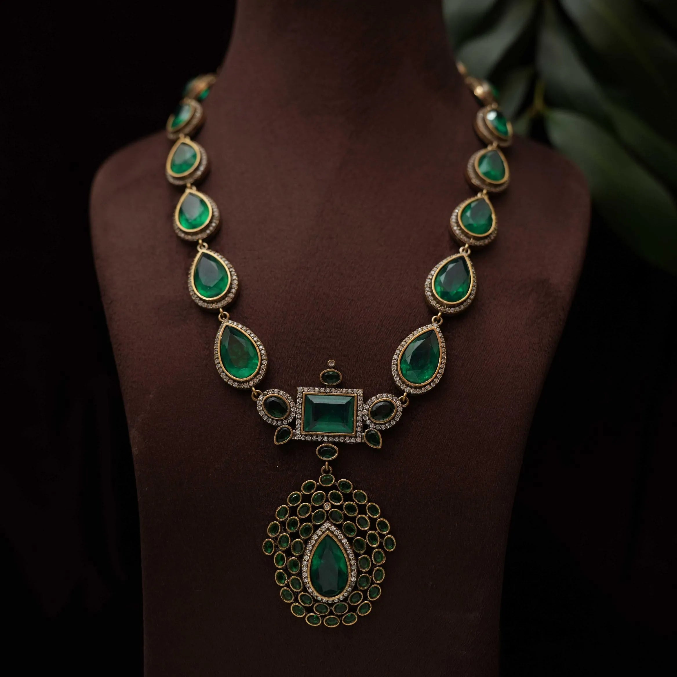 Aswini Polki Necklace - Green