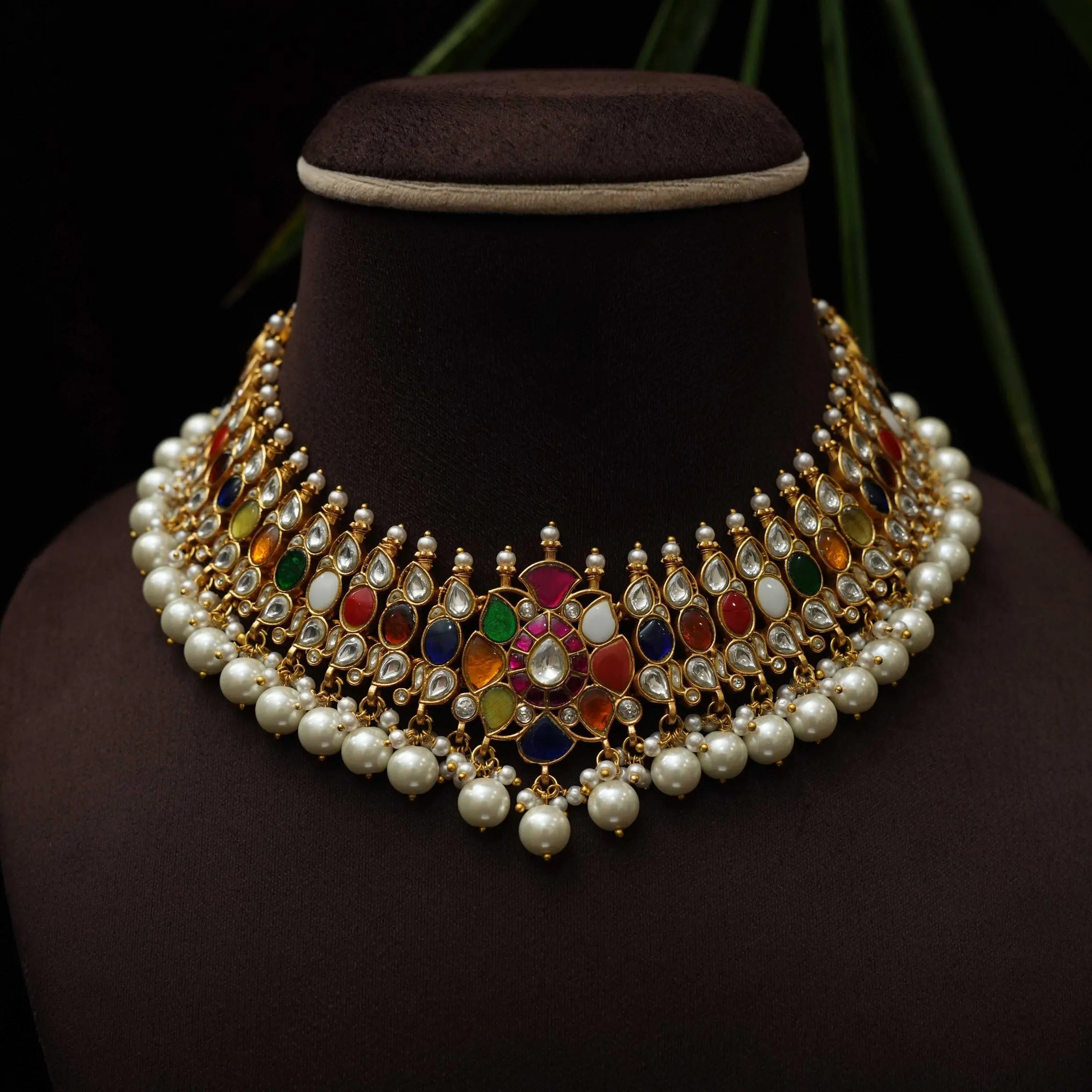 Avleen Polki Necklace - Multicolor