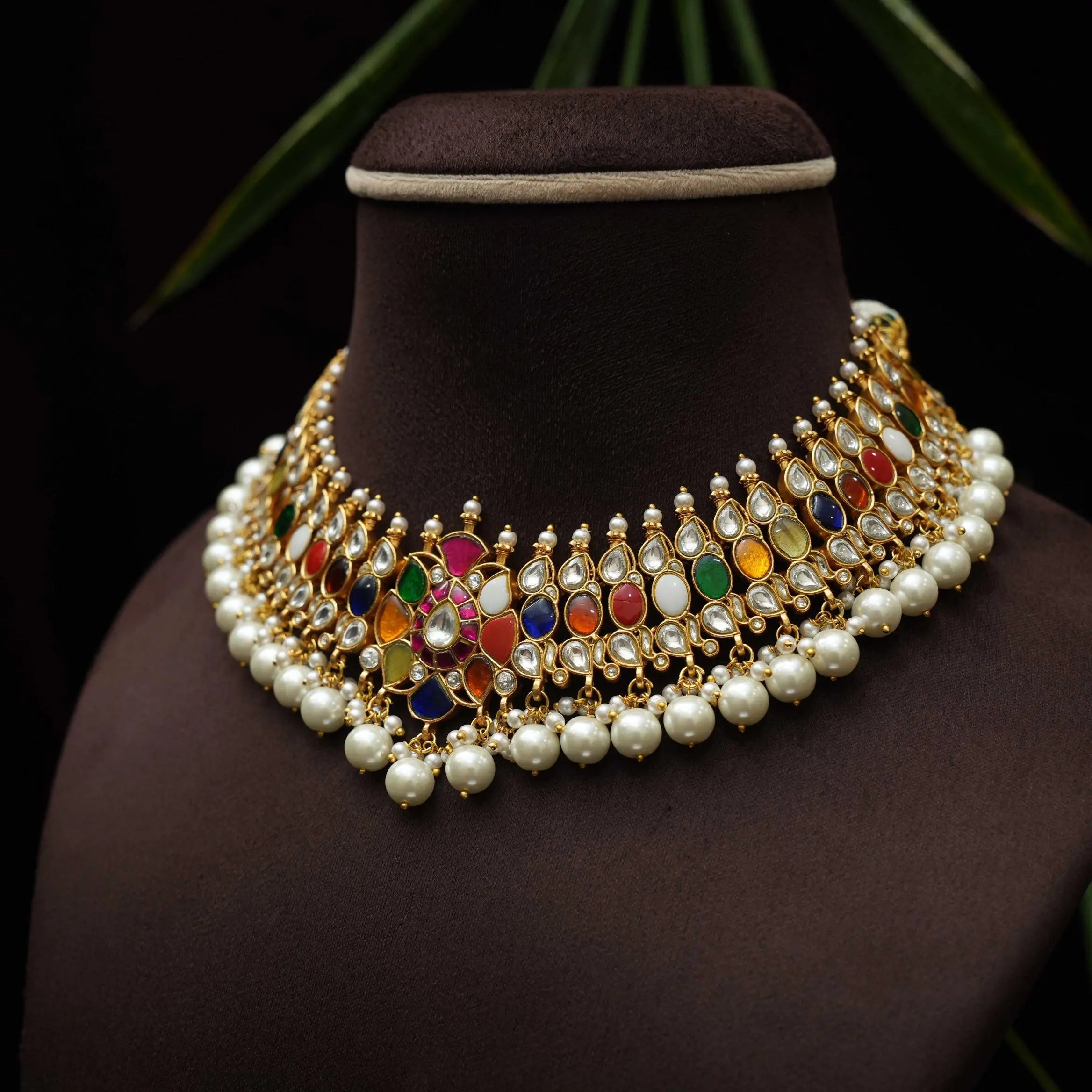 Avleen Polki Necklace - Multicolor