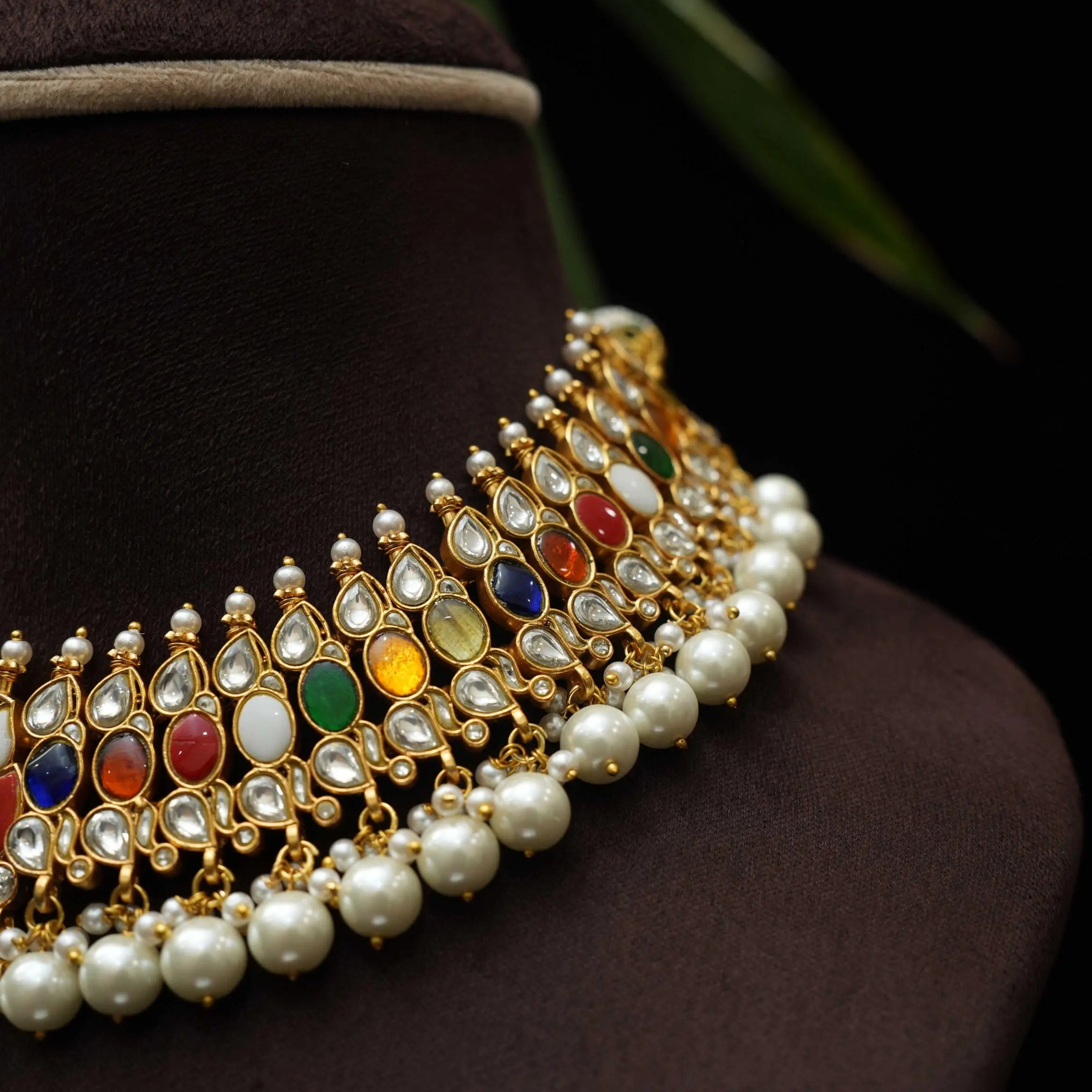 Avleen Polki Necklace - Multicolor