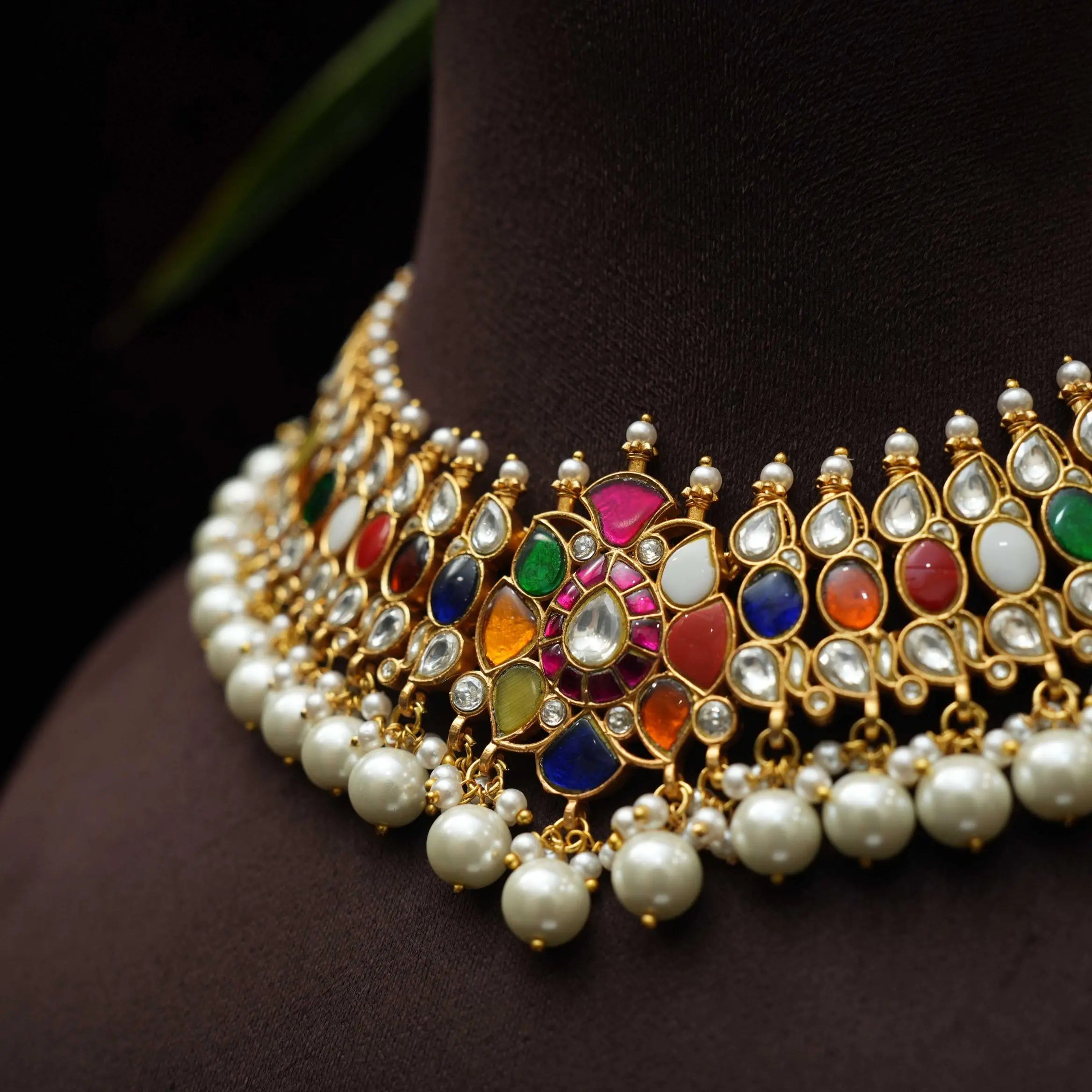 Avleen Polki Necklace - Multicolor