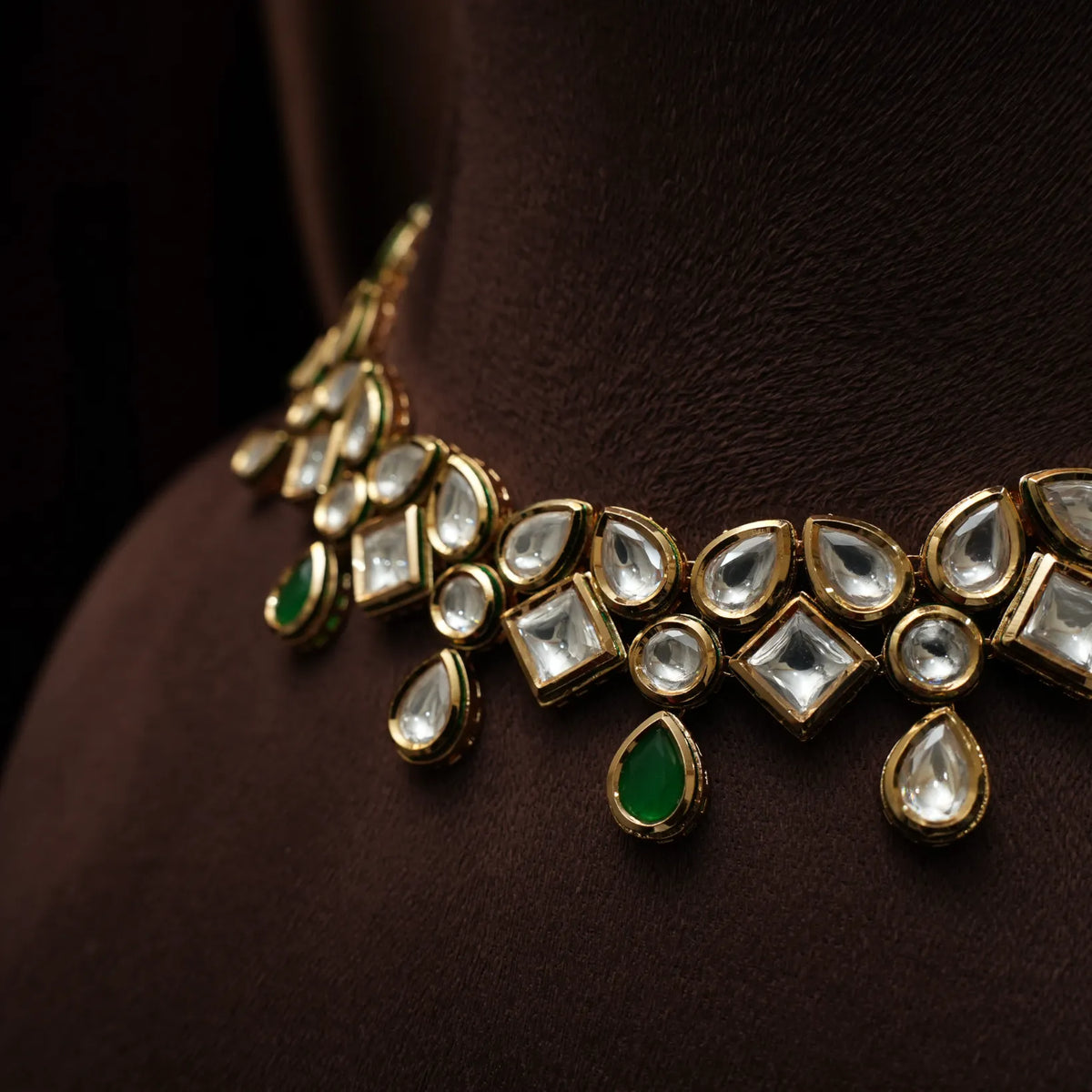 Avnita Kundan Necklace - Green
