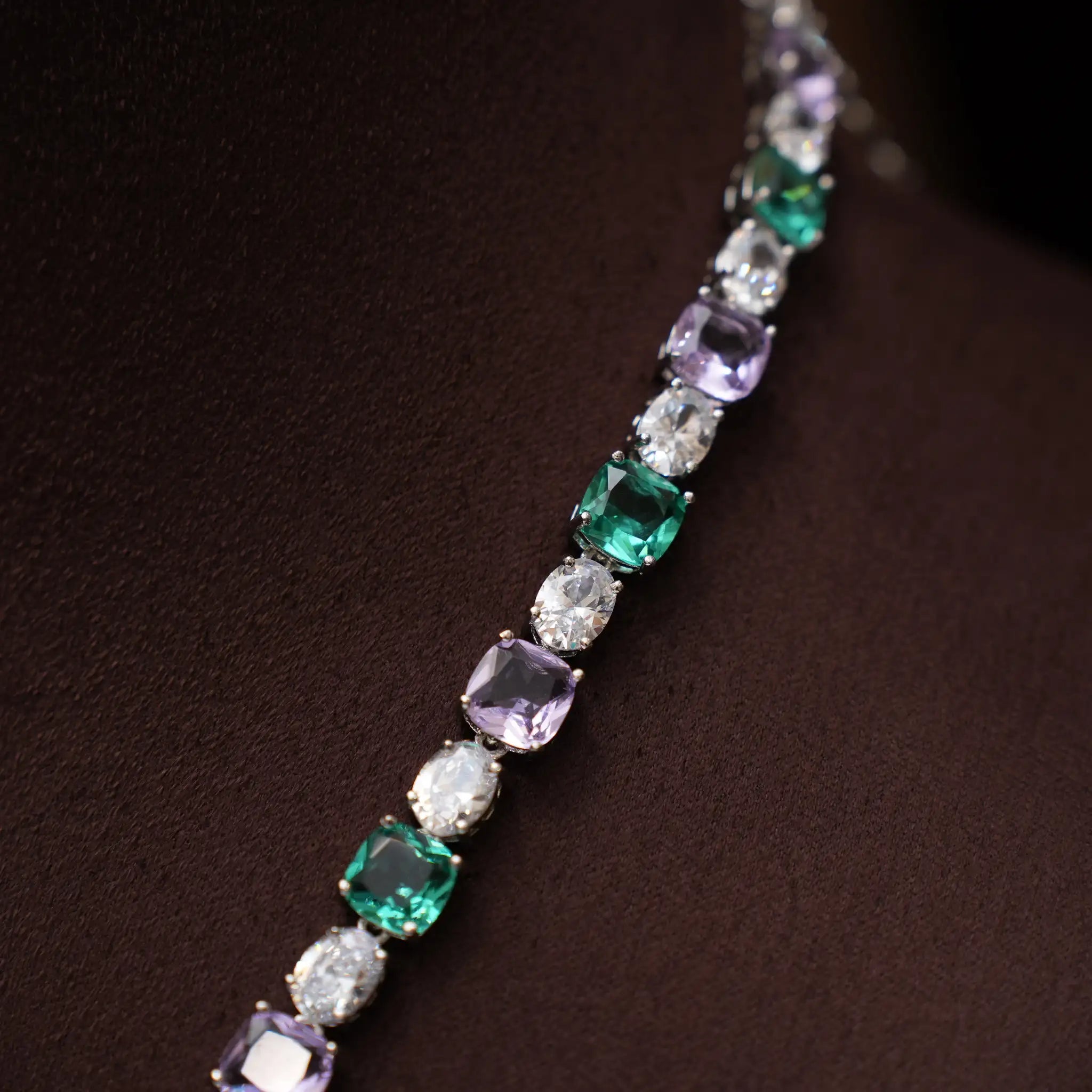 Ayati Zircon Necklace - Pink