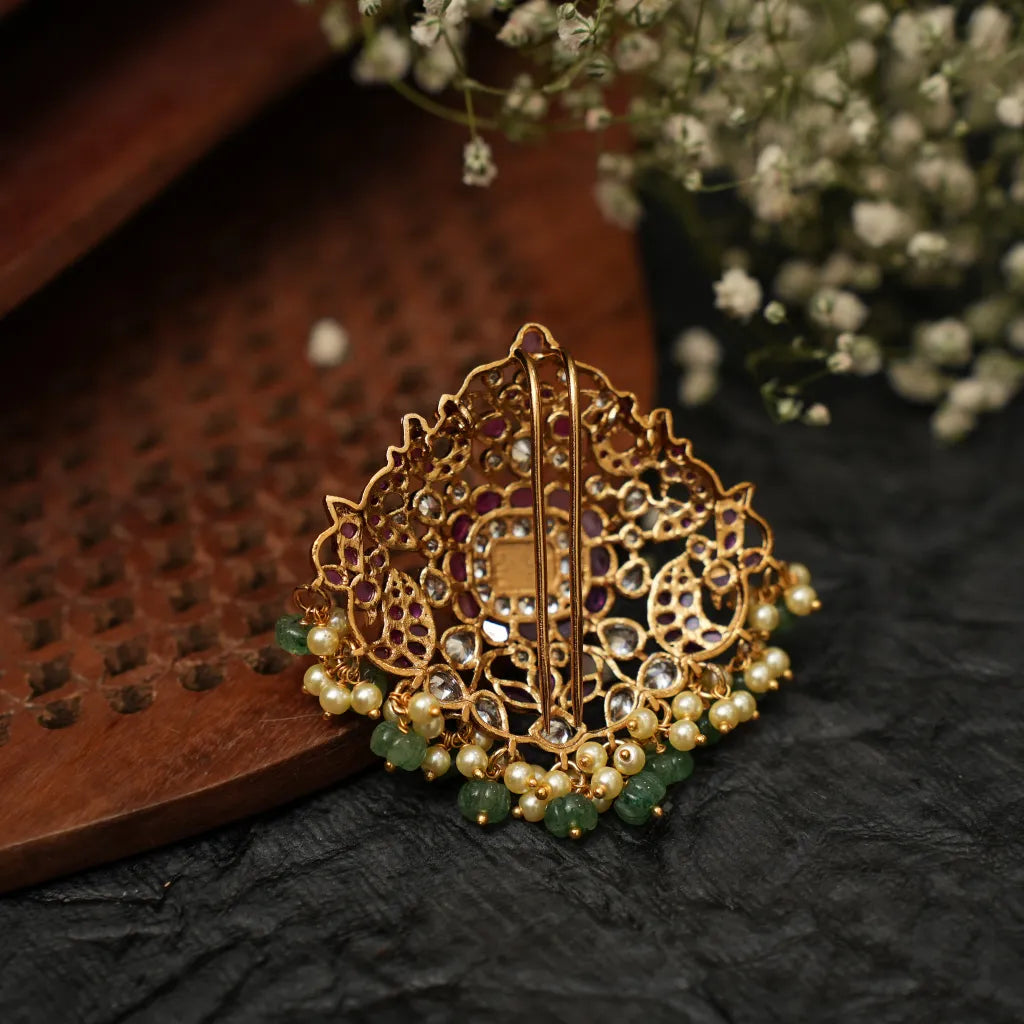 Ayla Antique Hair Pin/ Rakkodi - Red