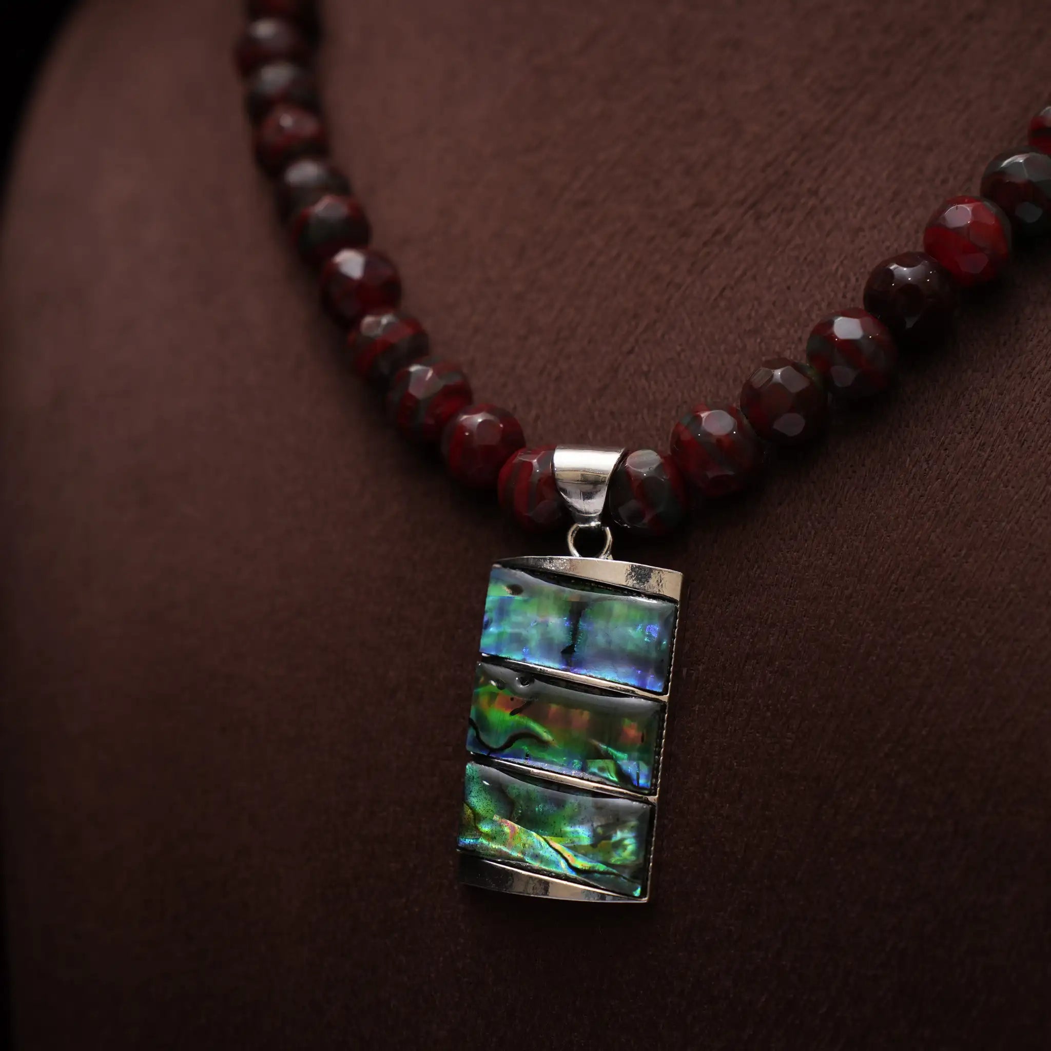 Baani Beaded Necklace - Red