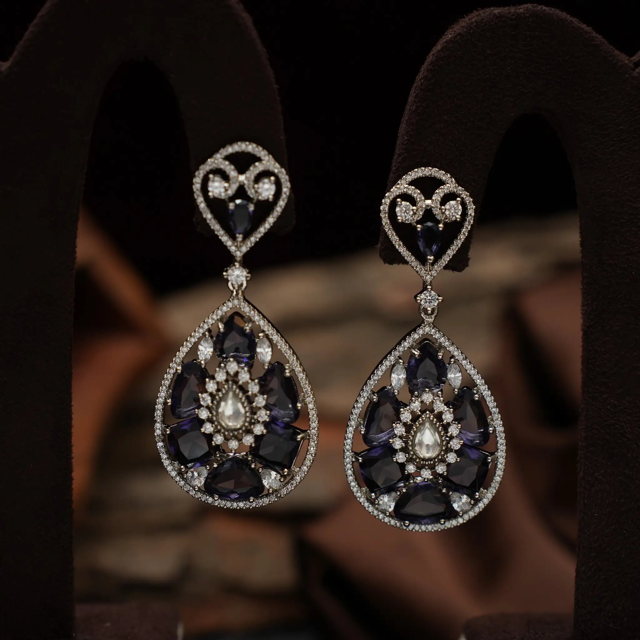 Bahula Zircon Designer Earrings