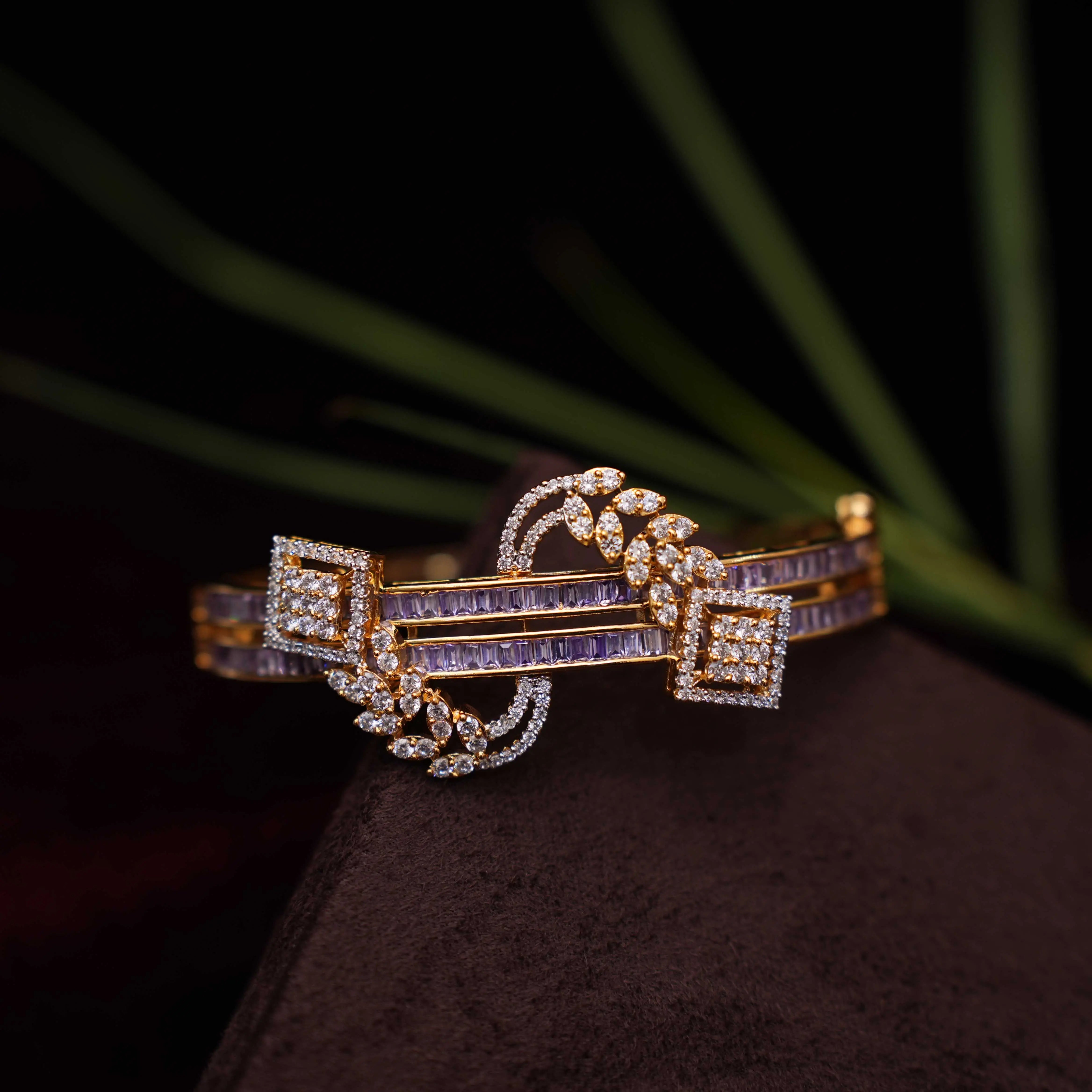 Balini Zircon Designer Bracelet - Purple