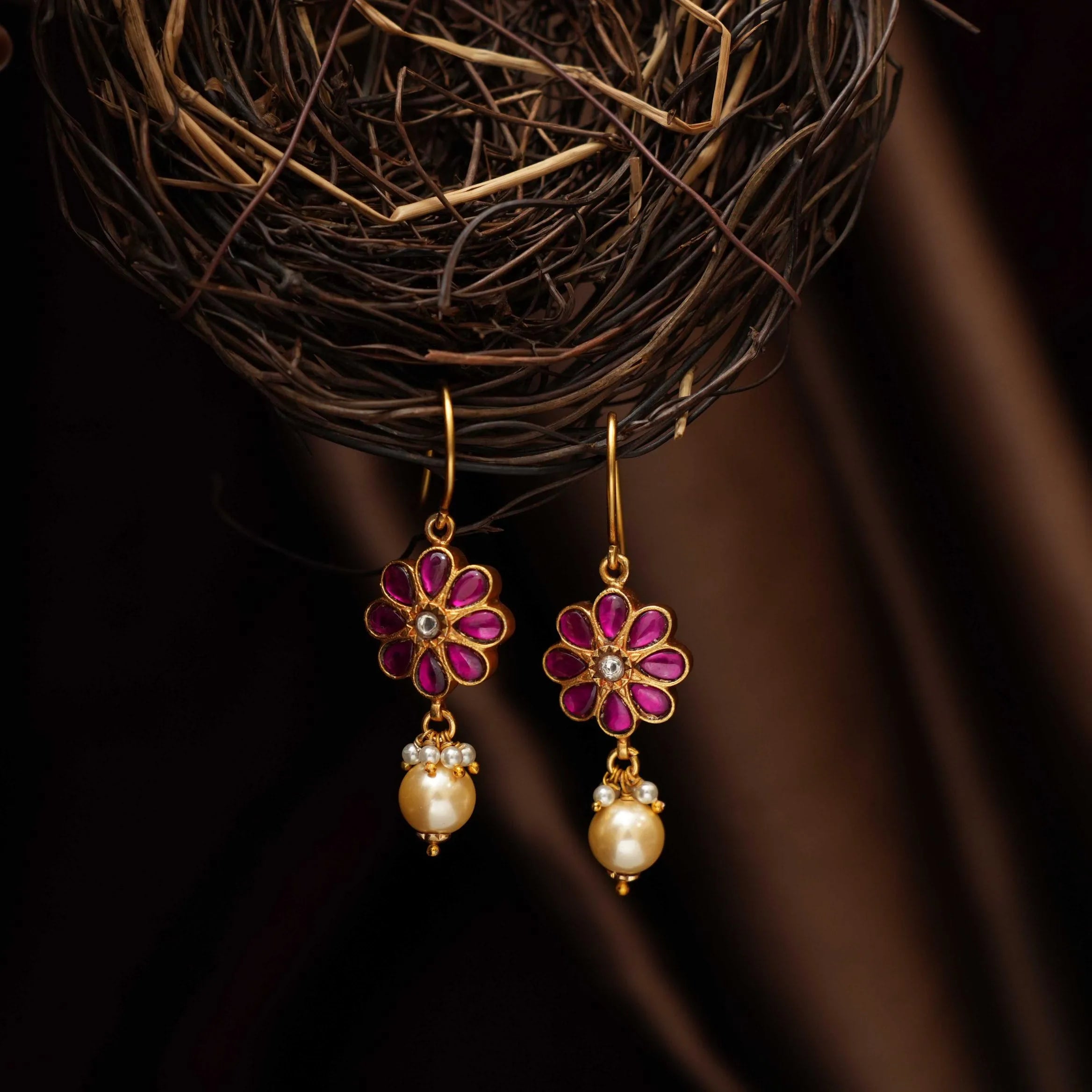 Barkha Silver Hoop Earrings