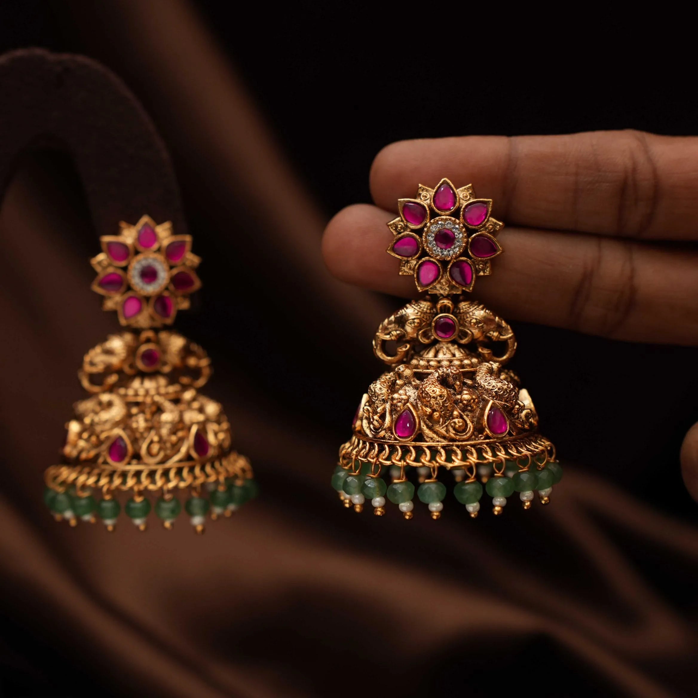 Bhumi Antique Jhumka Earrings