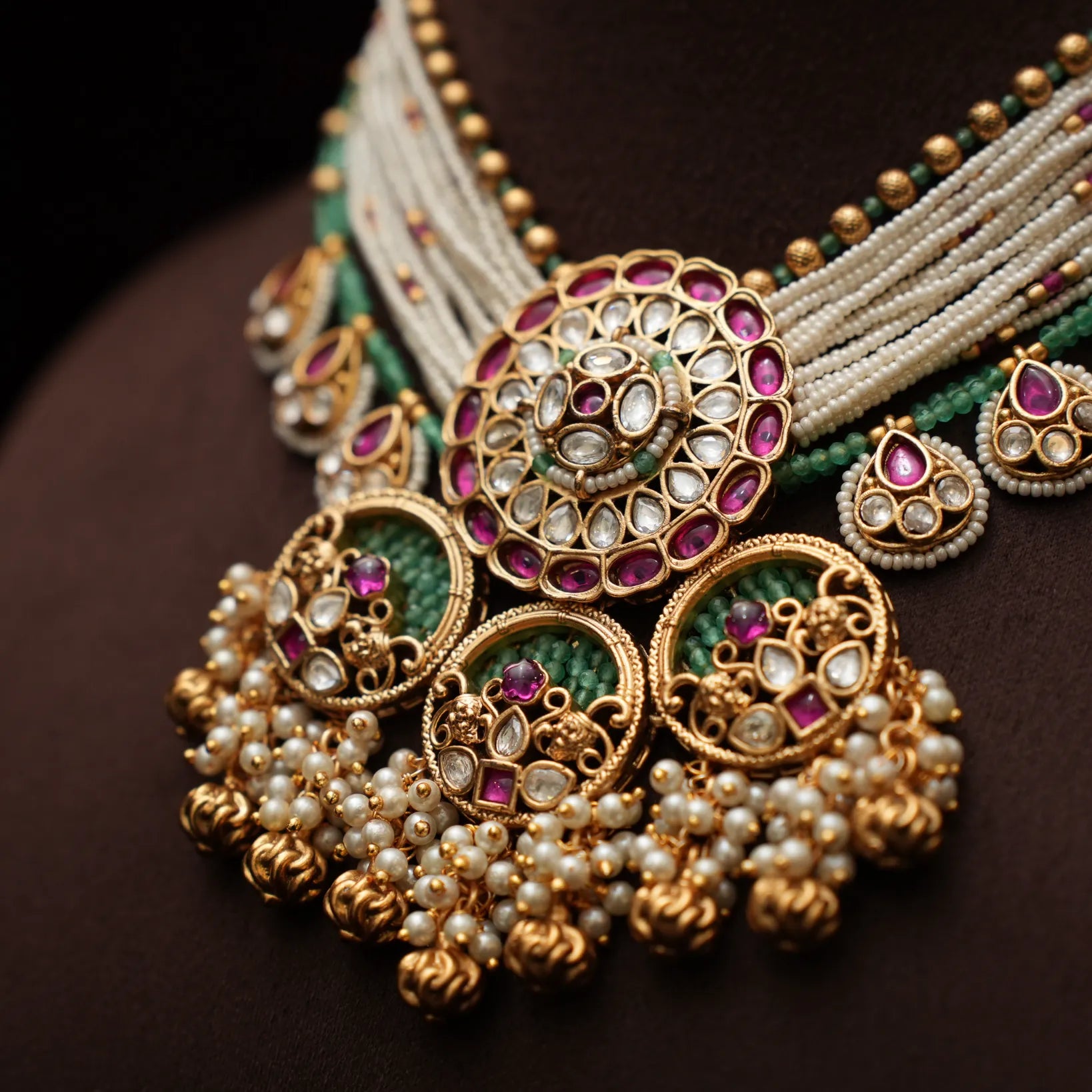 Caitra Pearl Polki Necklace