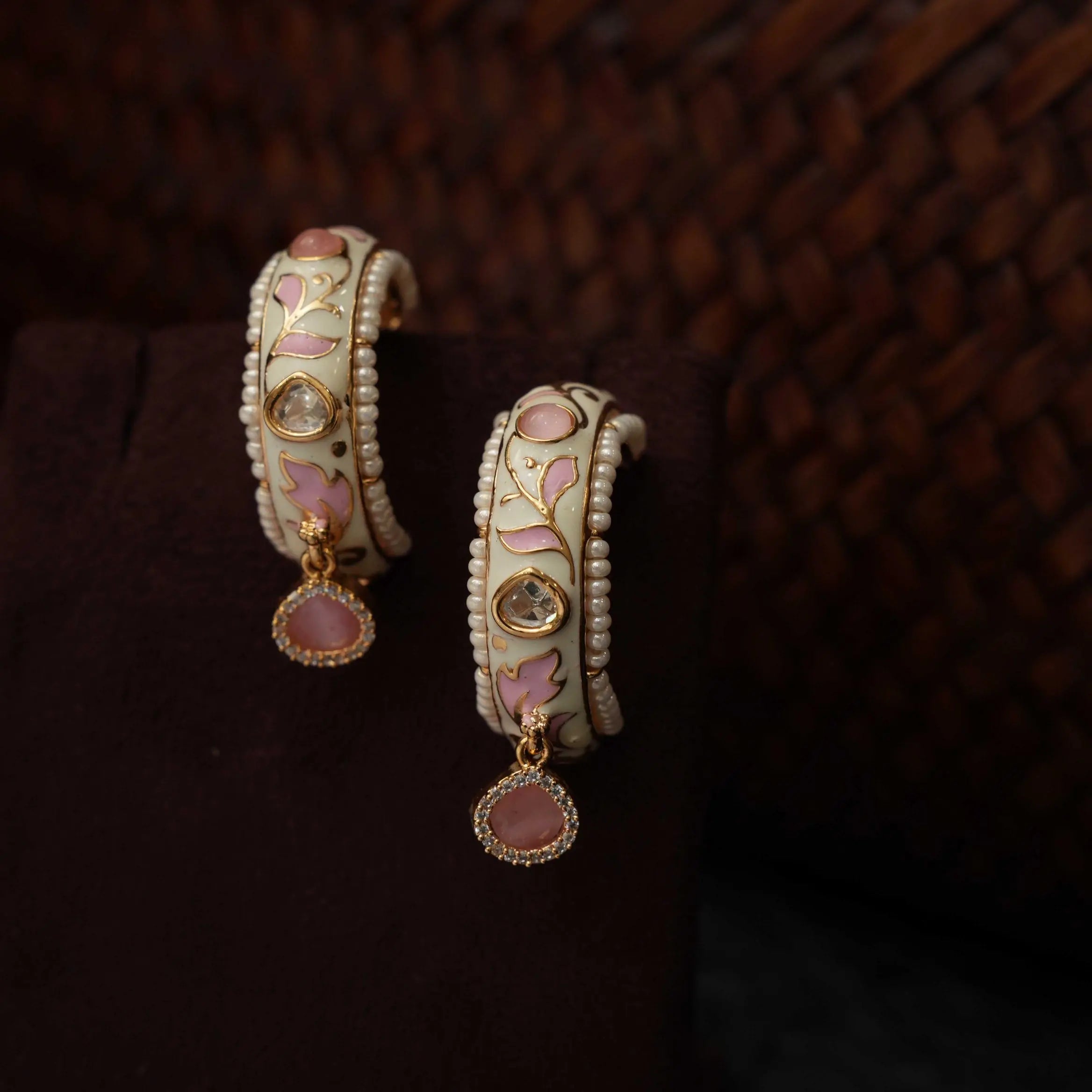 Cathrine Half Hoop Earrings - Pastel Pink