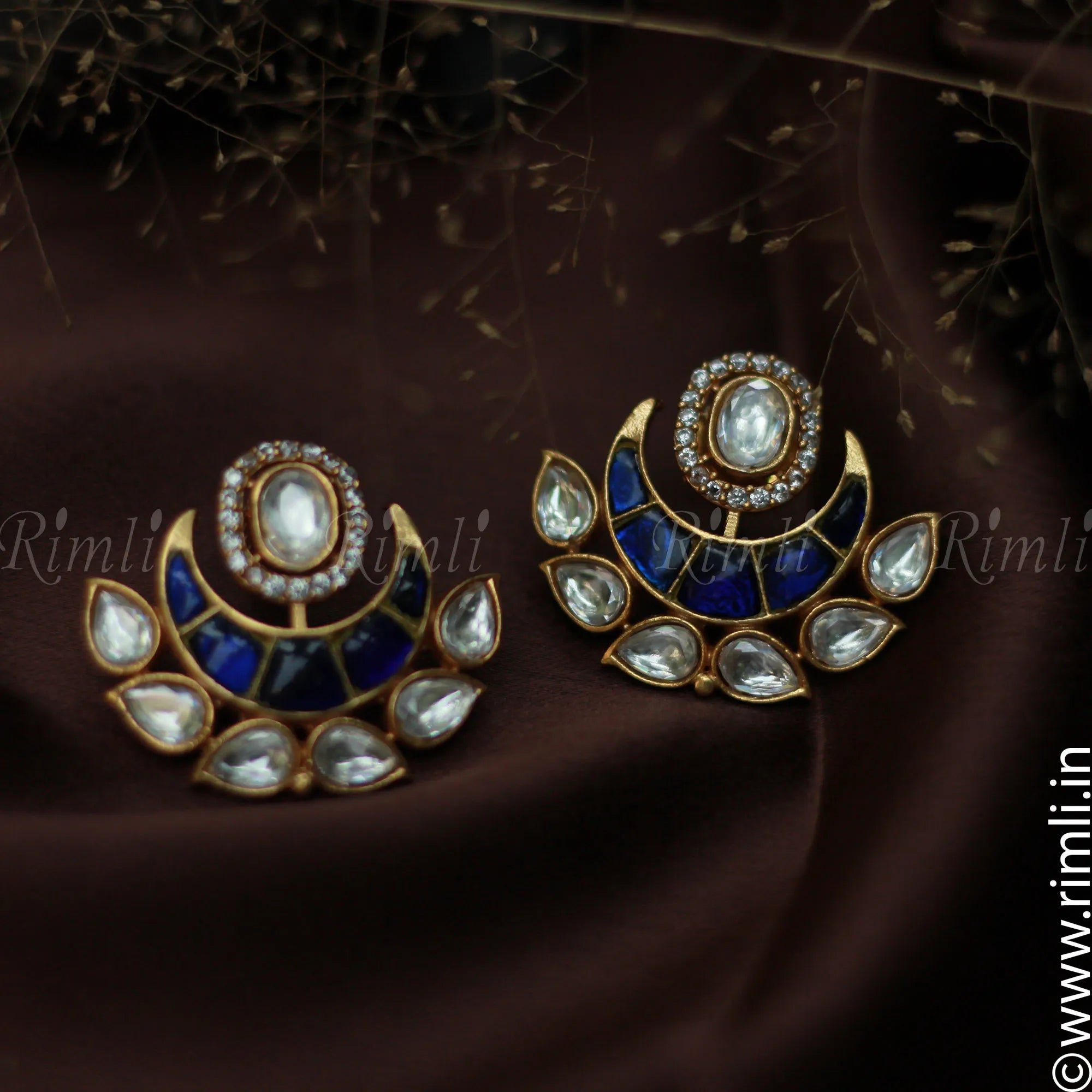 Chand Ear Stud - Blue