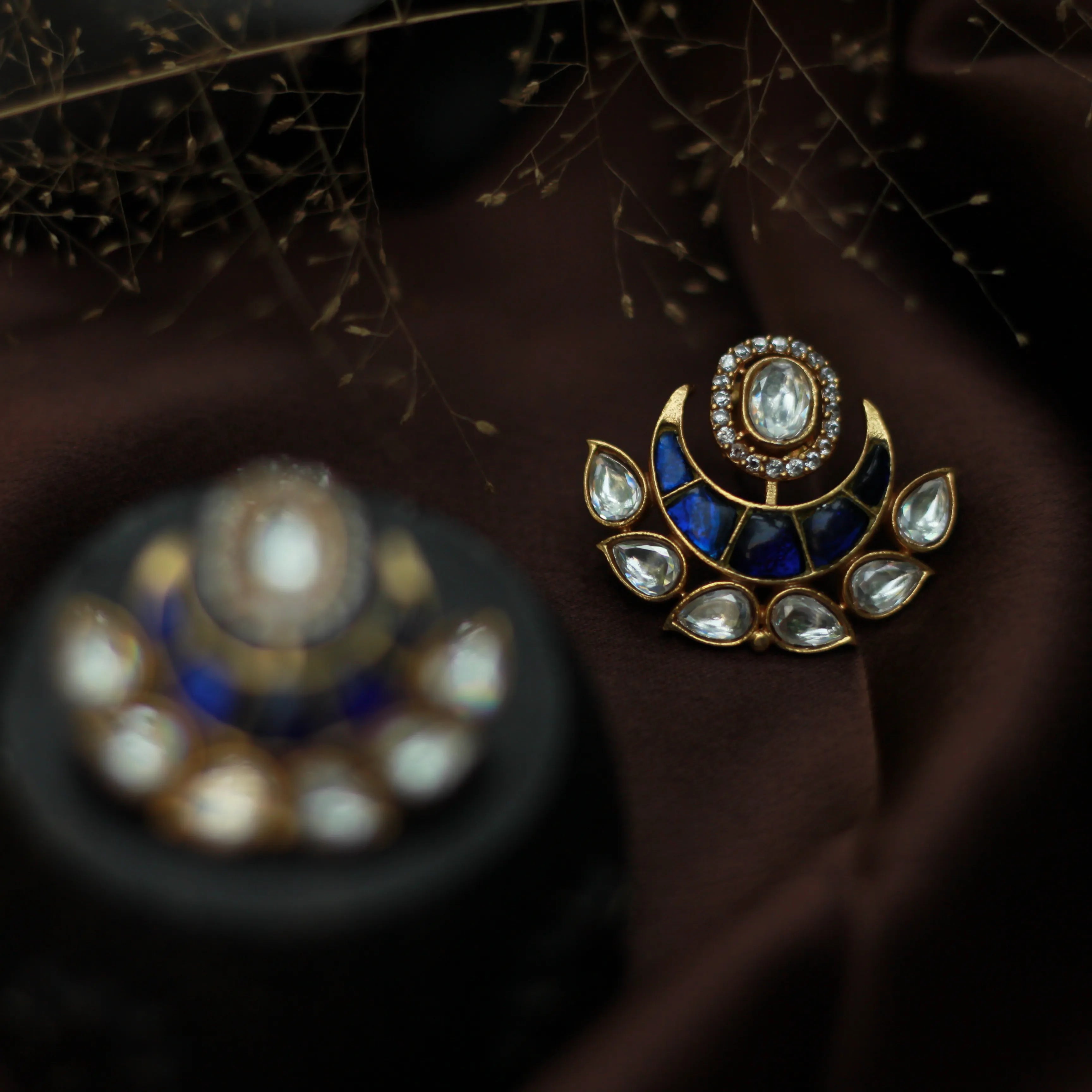 Chand Ear Stud - Blue