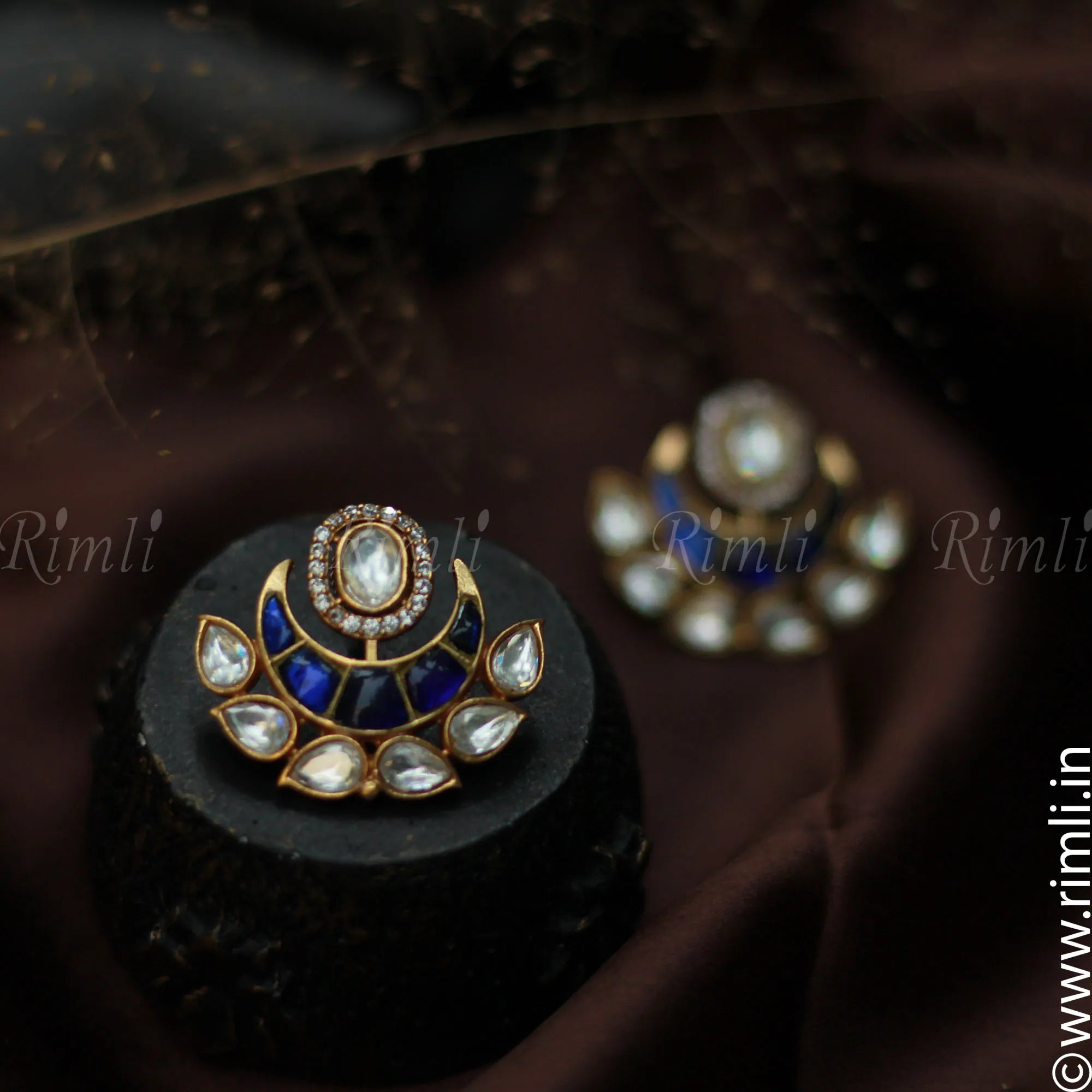 Chand Ear Stud - Blue