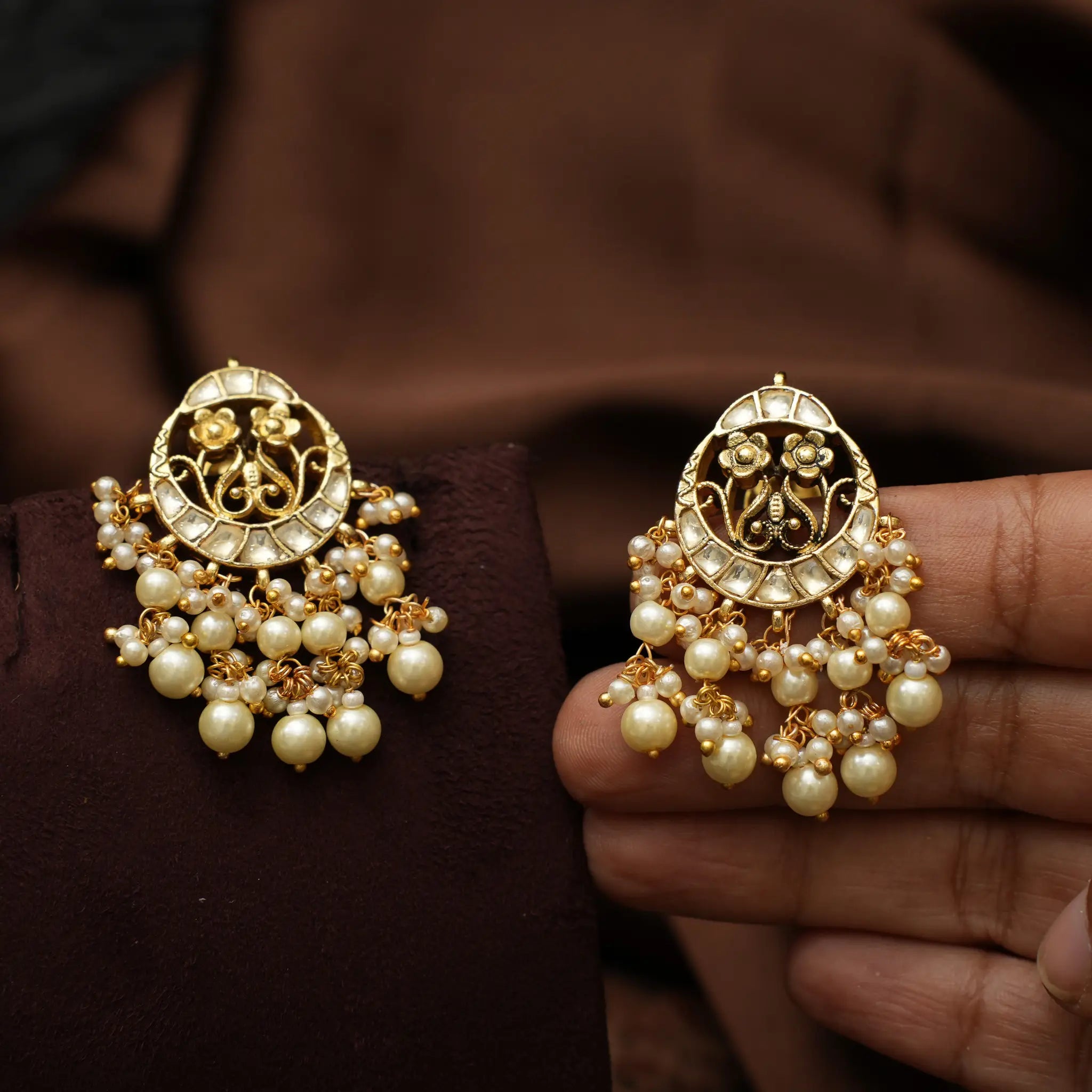 Chandrika Polki Ear Stud