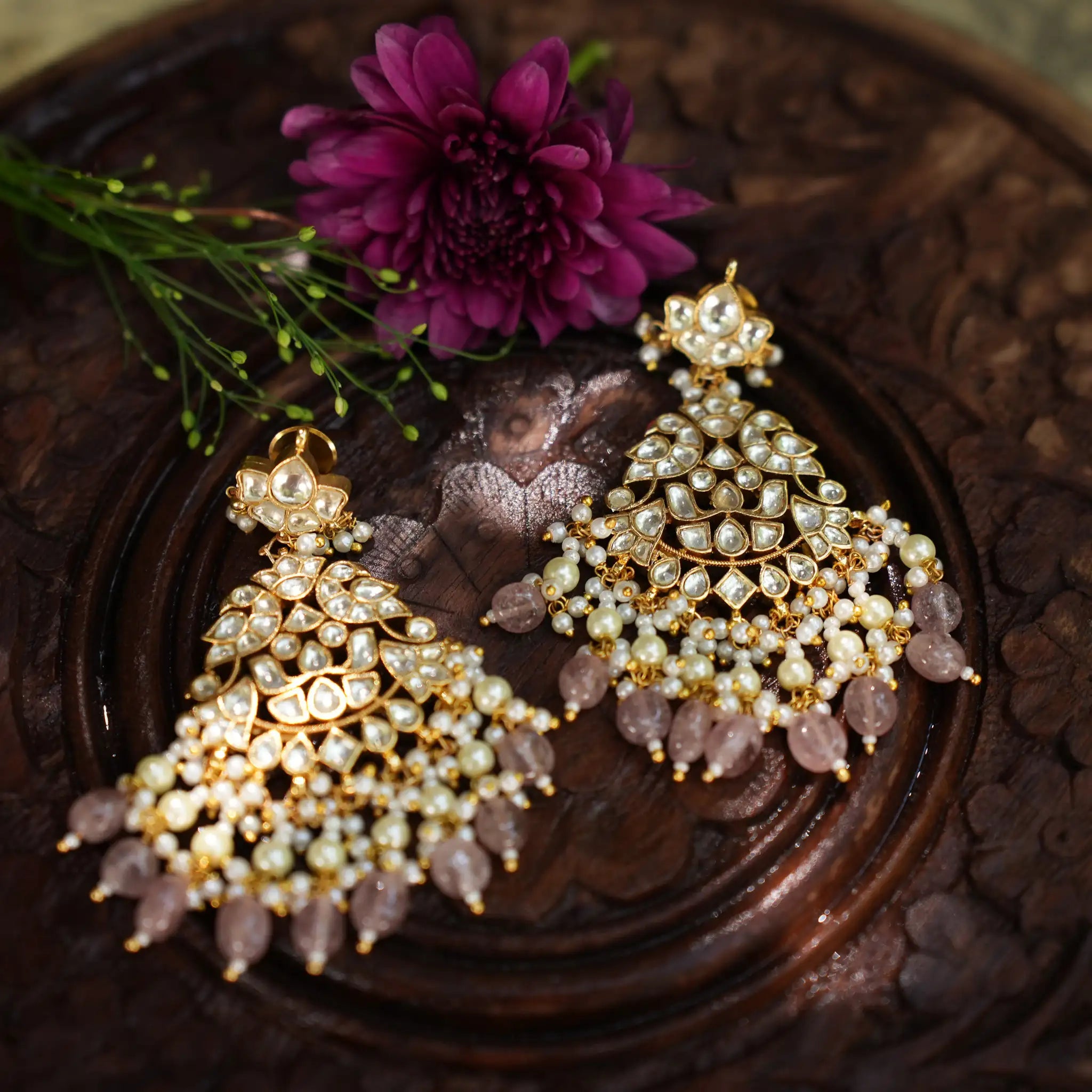 Chitrani Polki Chandabli Earrings