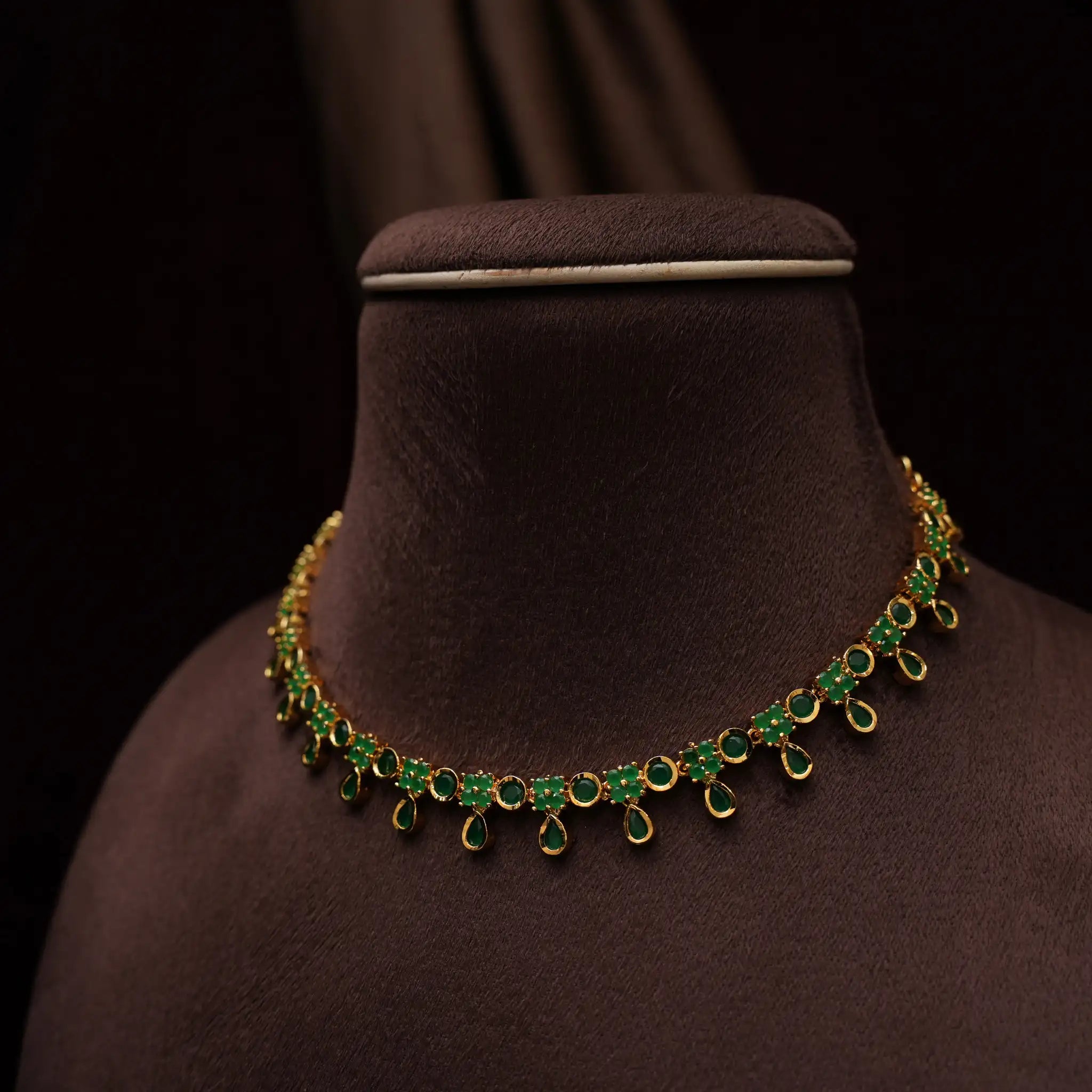 Clara Polki Necklace - Green