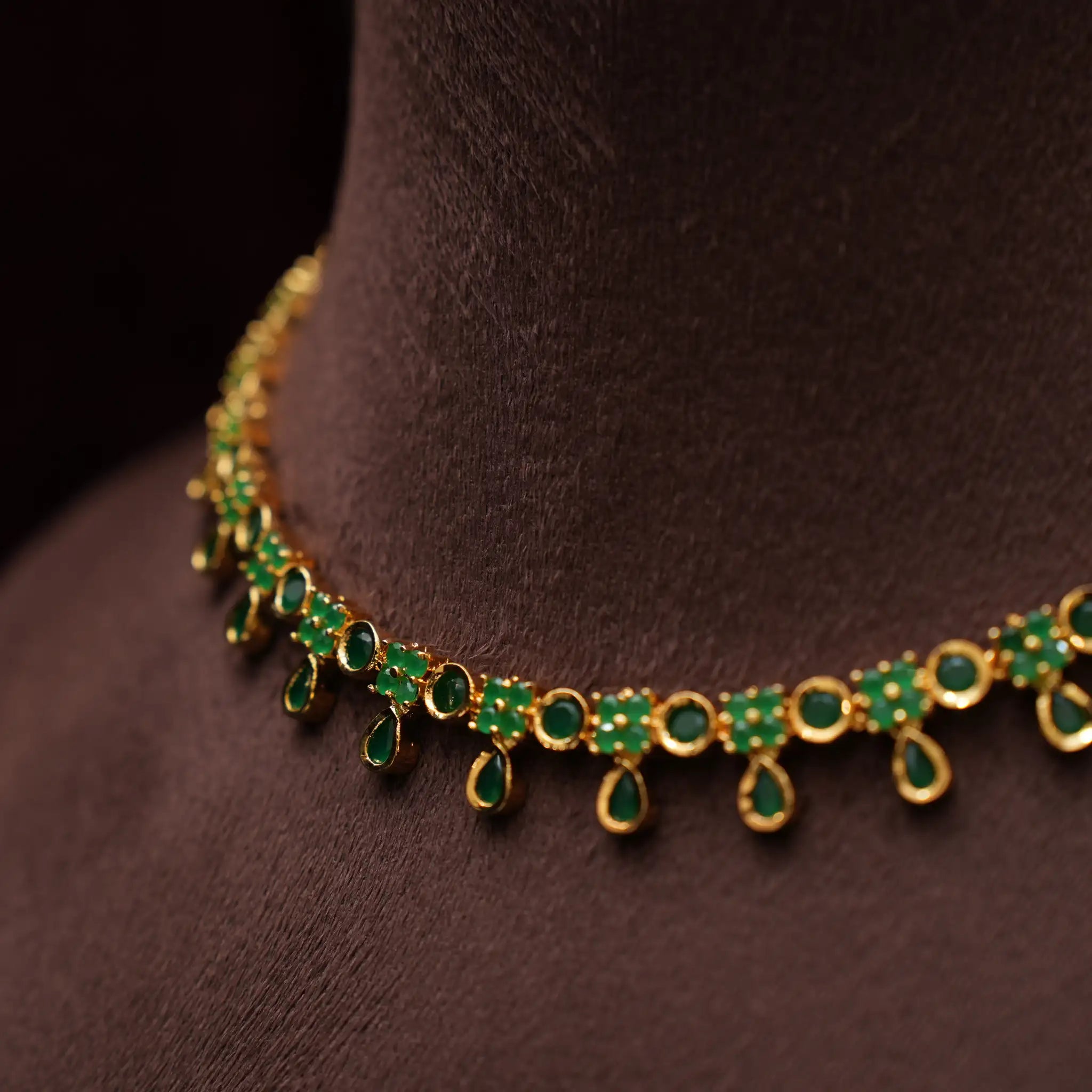 Clara Polki Necklace - Green