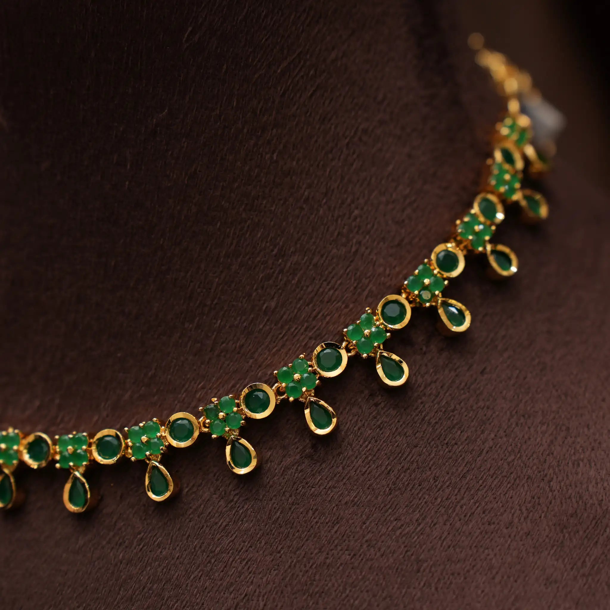 Clara Polki Necklace - Green