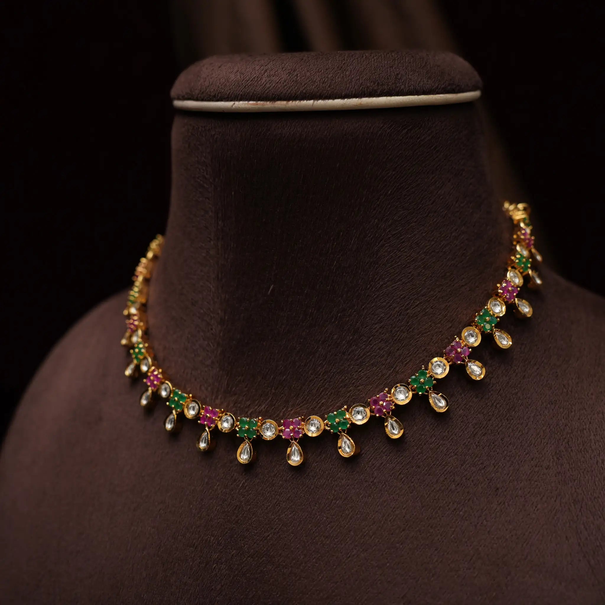 Clara Polki Necklace - Multicolor