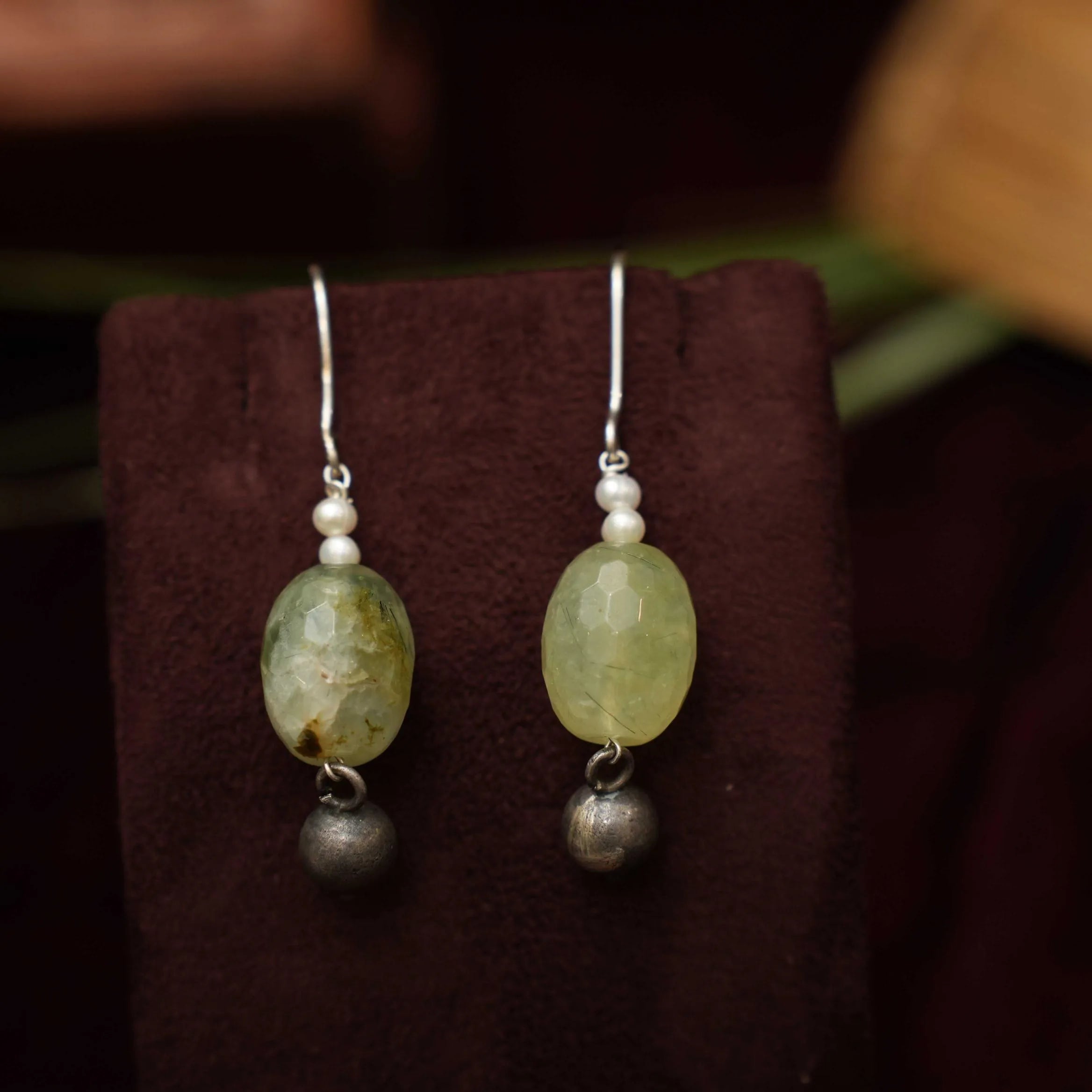 Damin Silver Oxidized Hoop Earrings