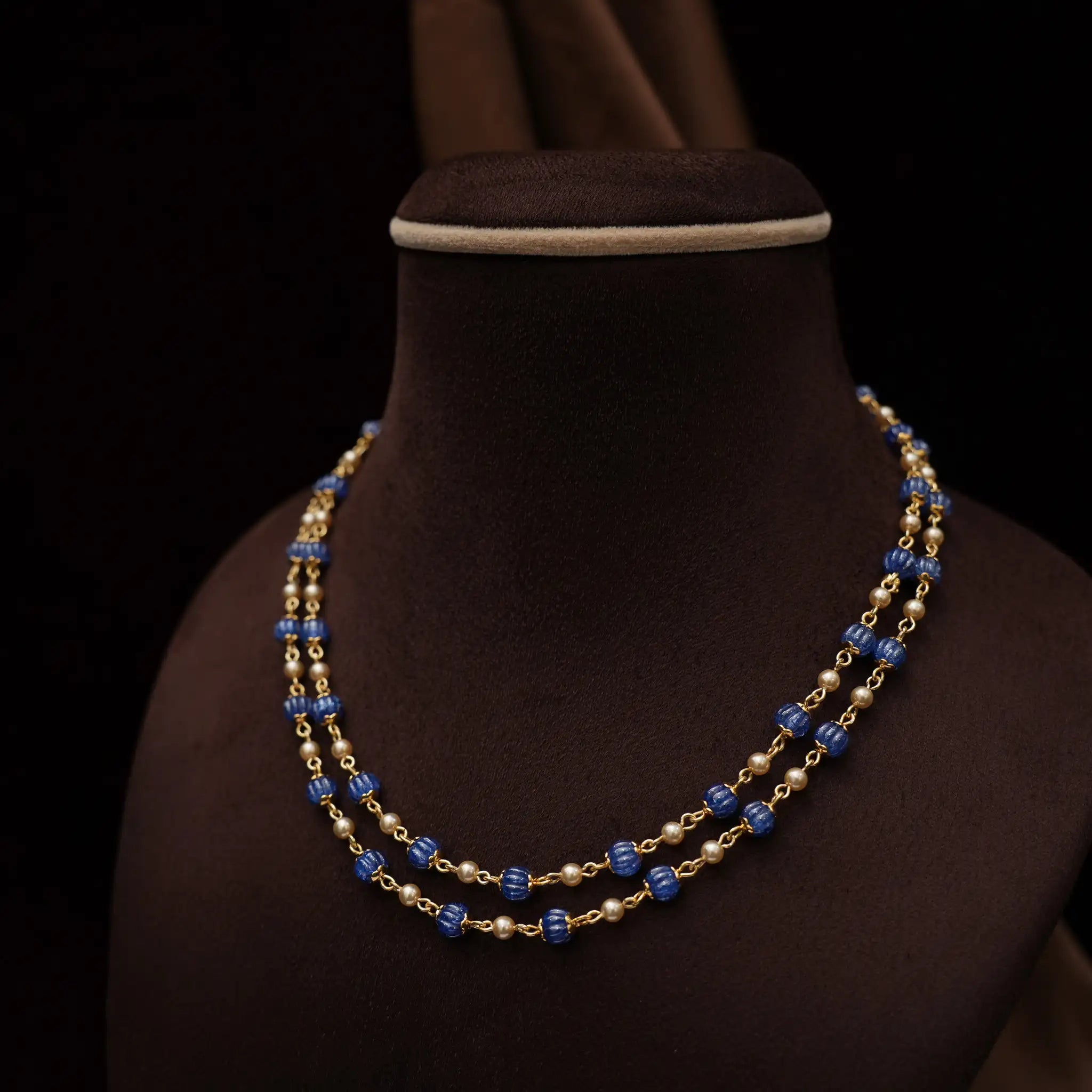 Damni Beaded Necklace - Blue