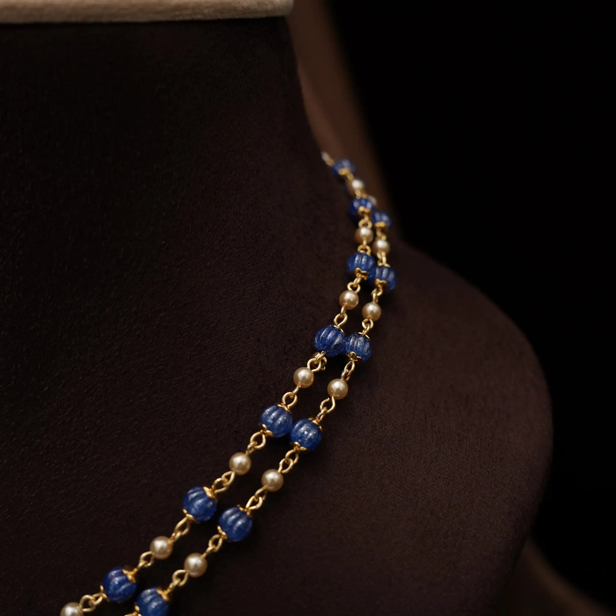 Damni Beaded Necklace - Blue