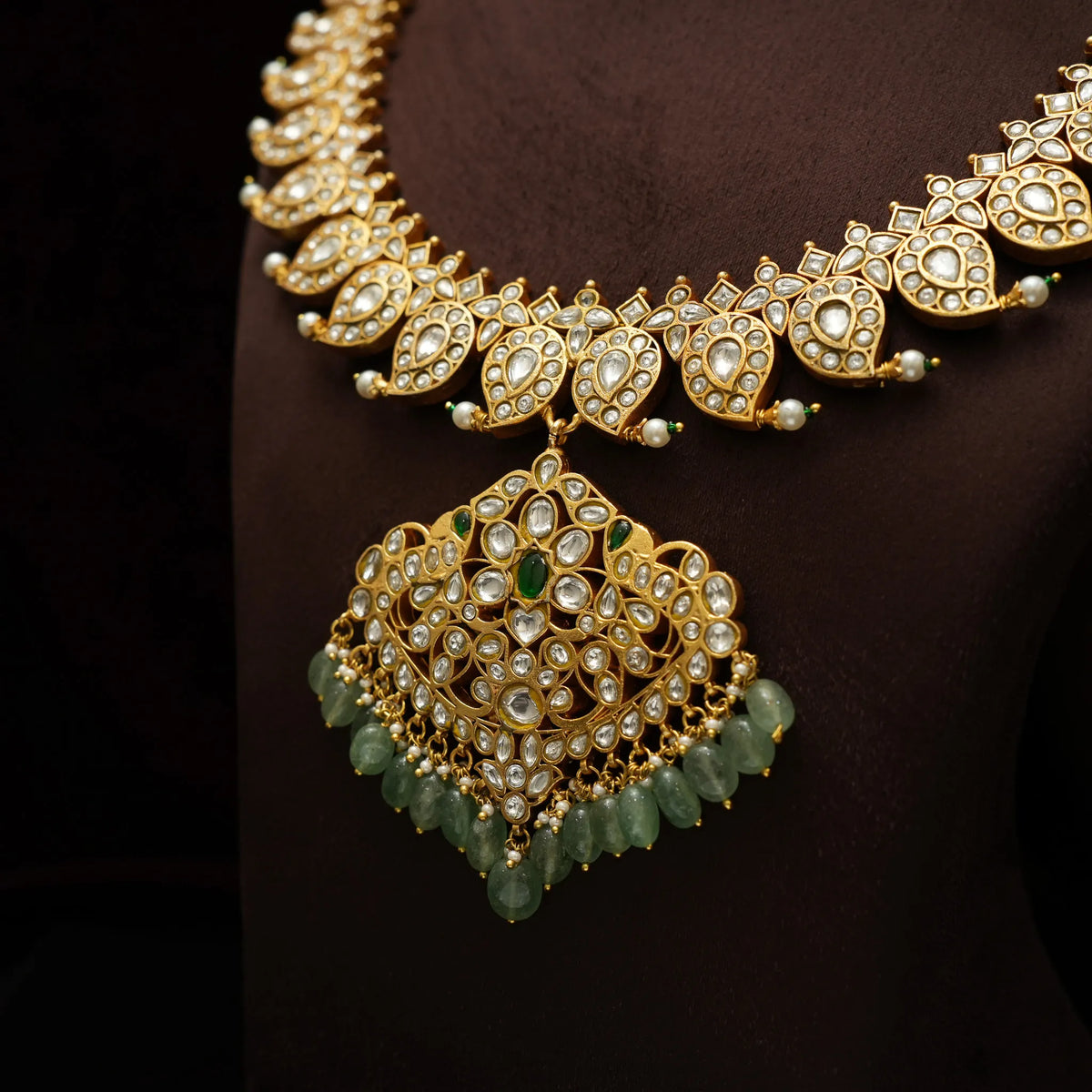 Danutra Reversible Polki Mango Necklace