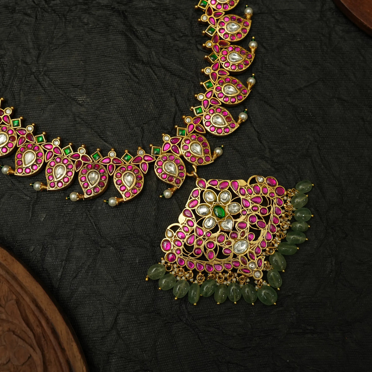 Danutra Reversible Polki Mango Necklace