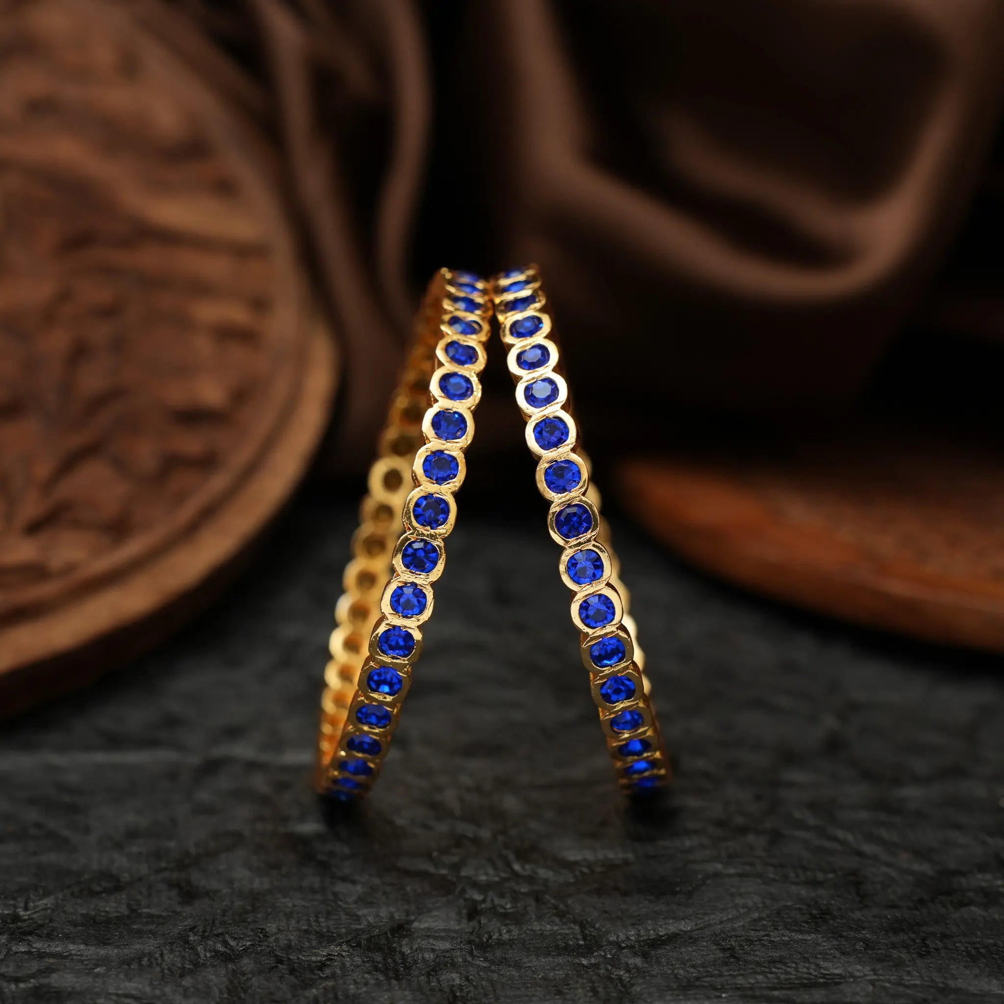 Danvi Antqiue Bangles - Blue