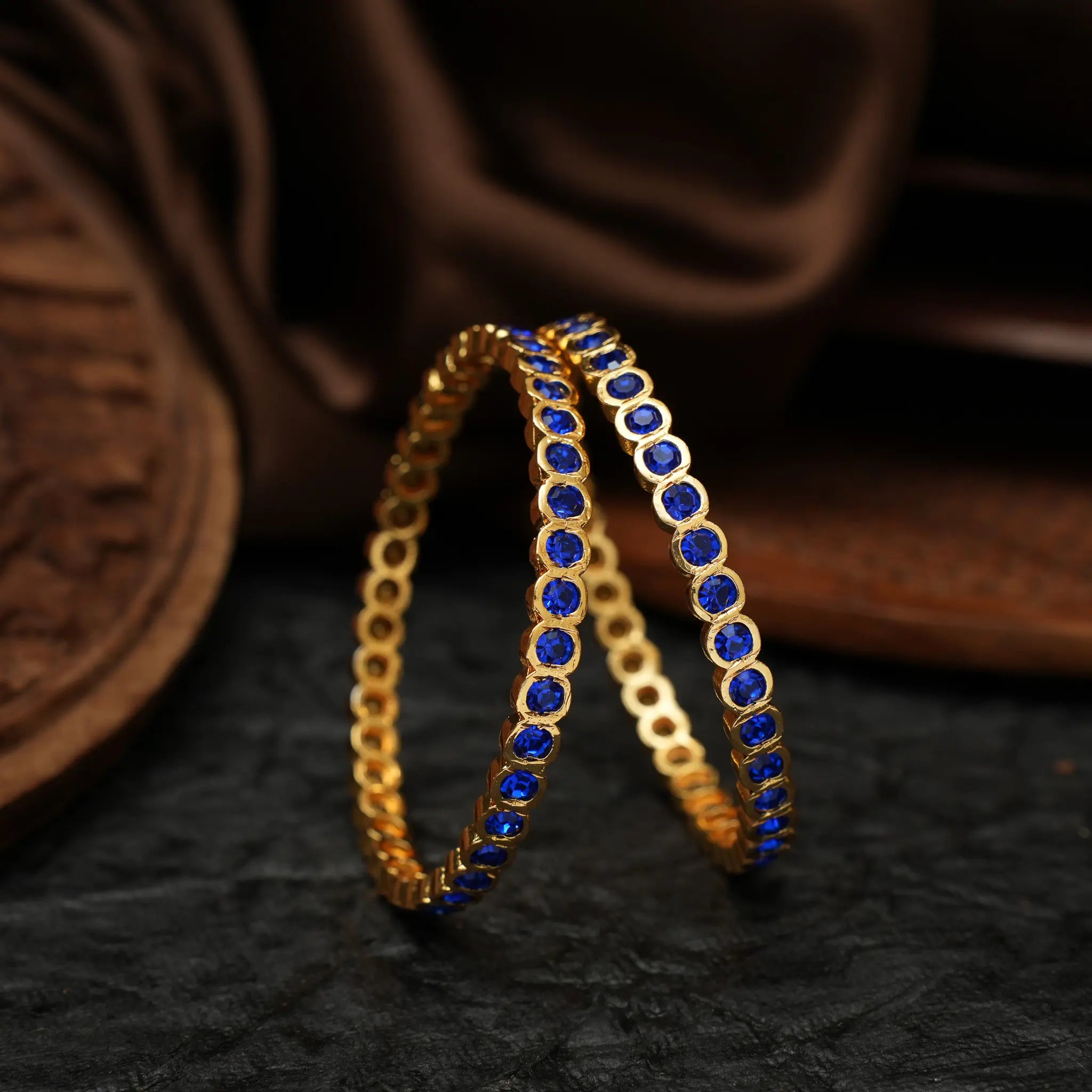Danvi Antqiue Bangles - Blue