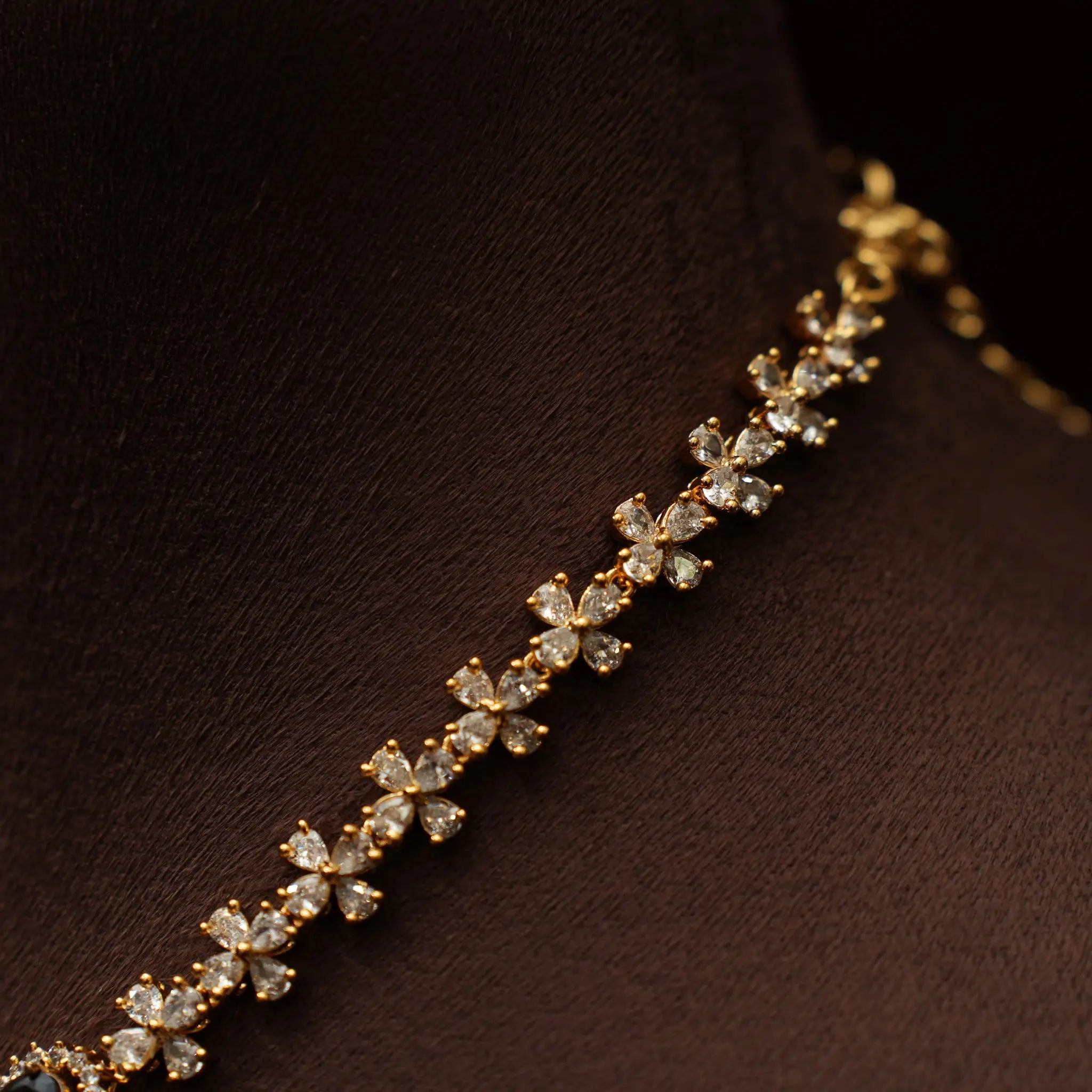 Darcie Zircon Necklace - Blue & Green