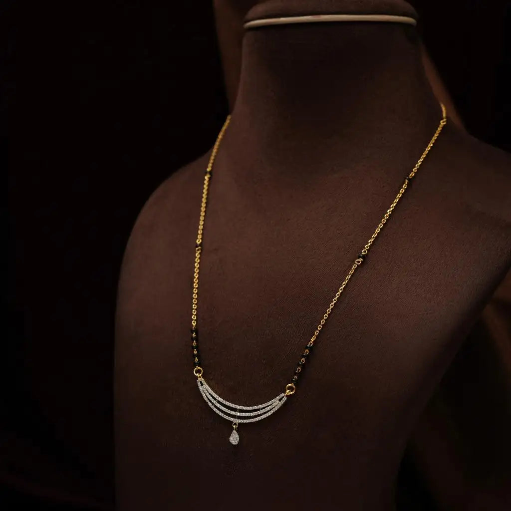 Dayita Silver Mangalsutra Chain