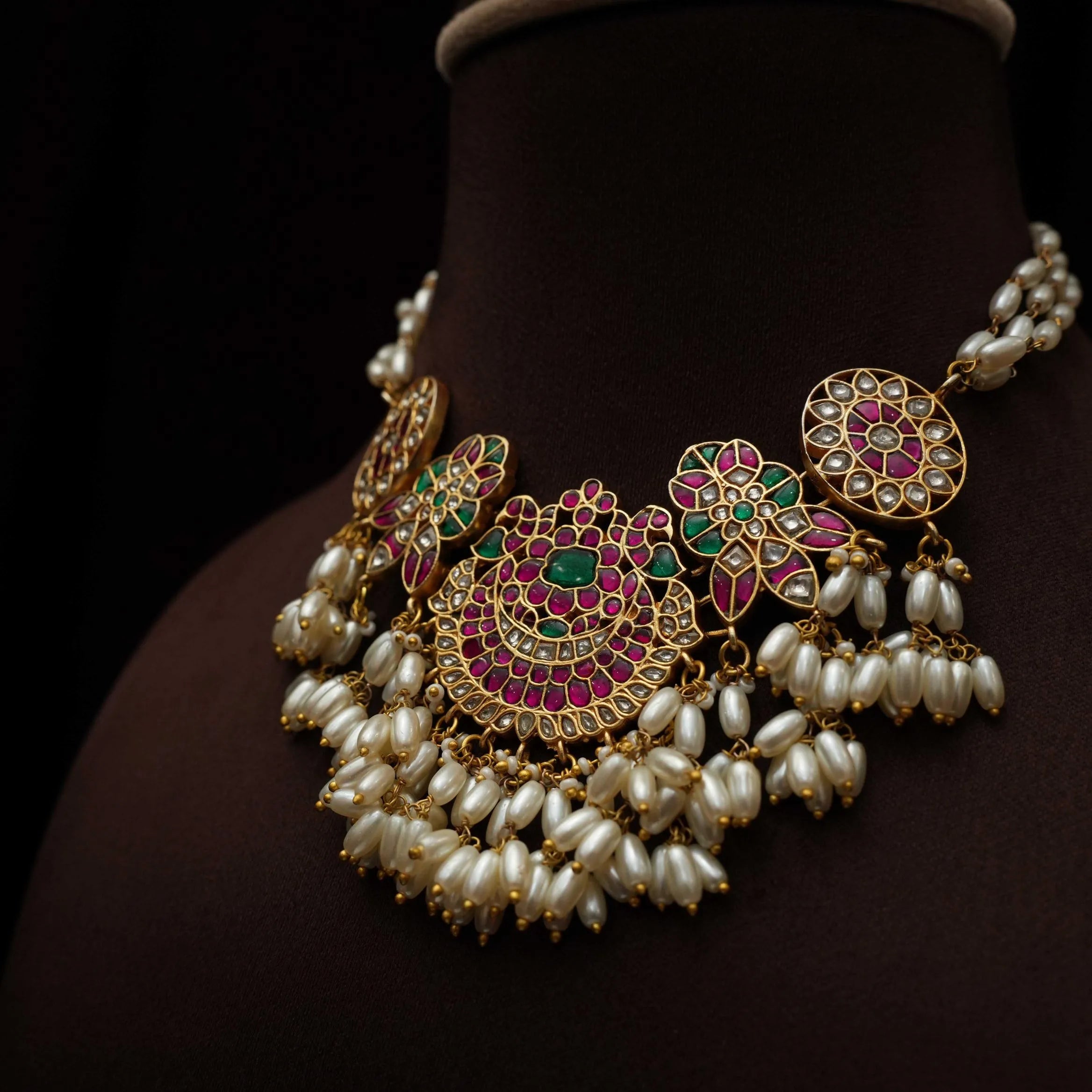 Deepti Pearl Polki Choker - Pearls