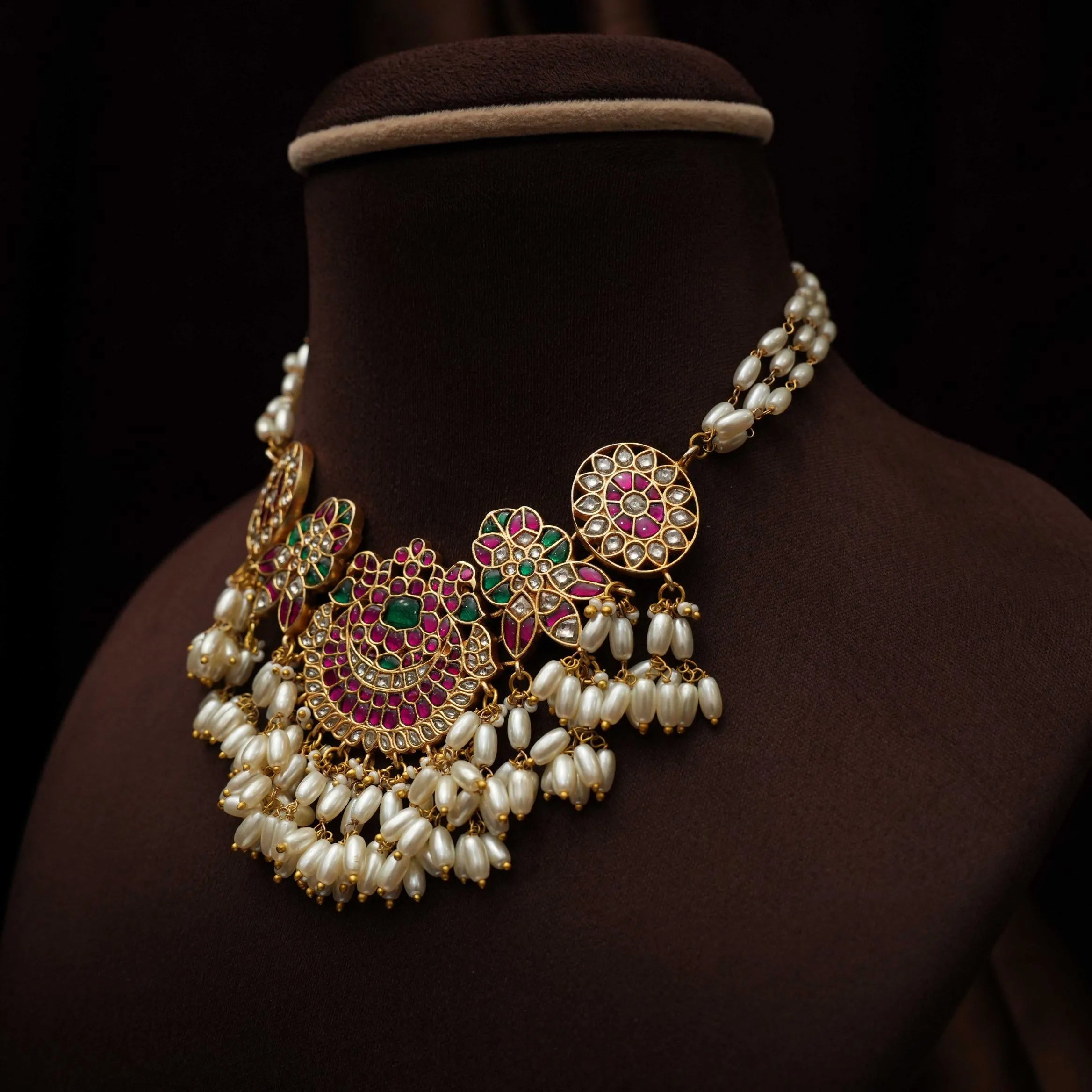 Deepti Pearl Polki Choker - Pearls