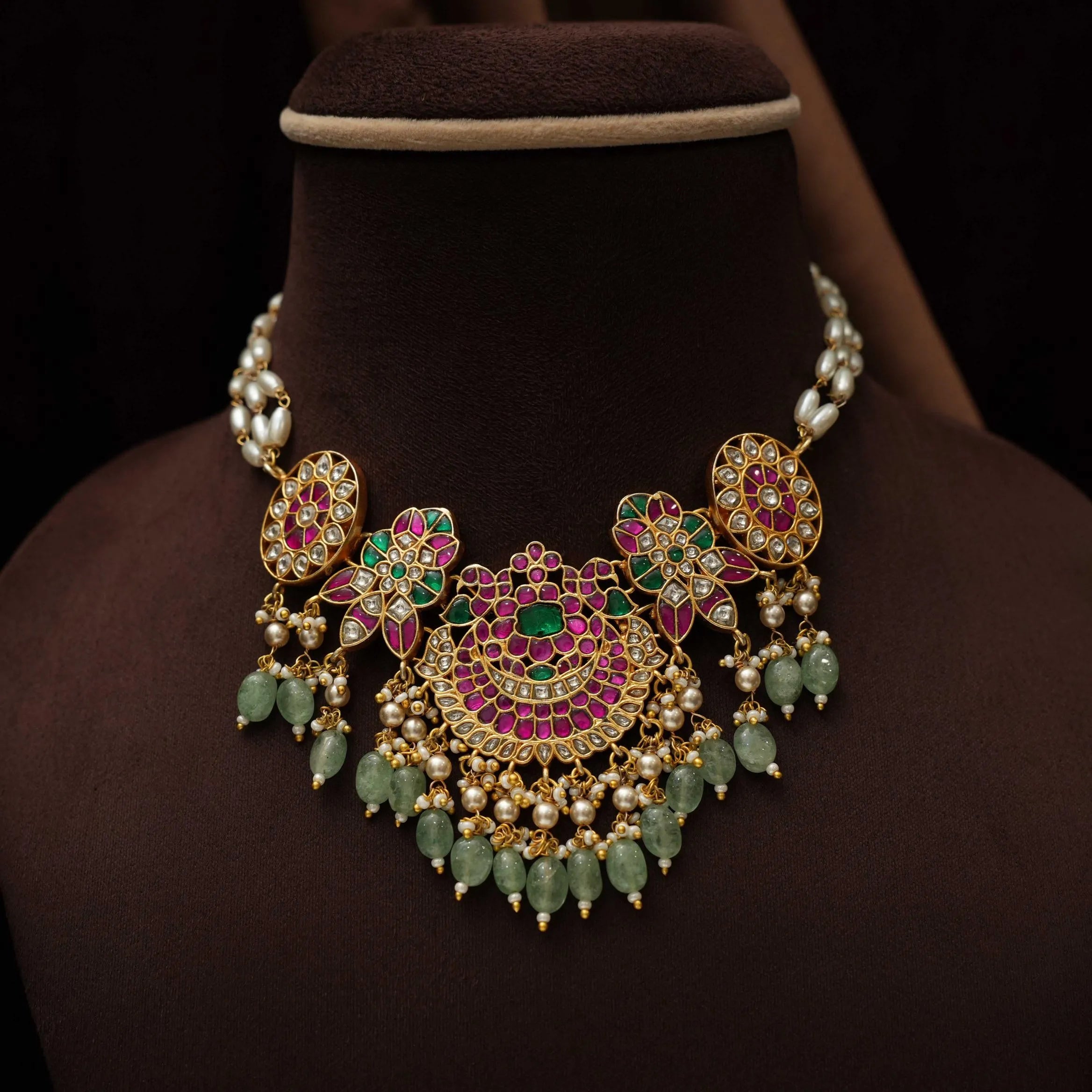 Deepti Pearl Polki Choker