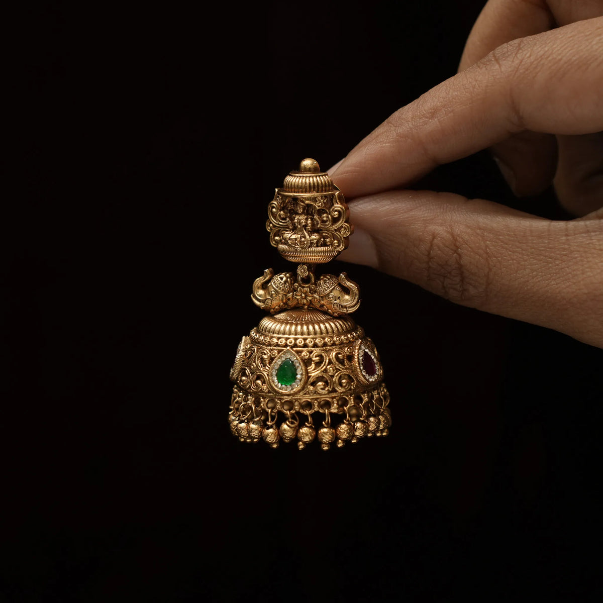 Deerthana Antique Jhumka Earrings