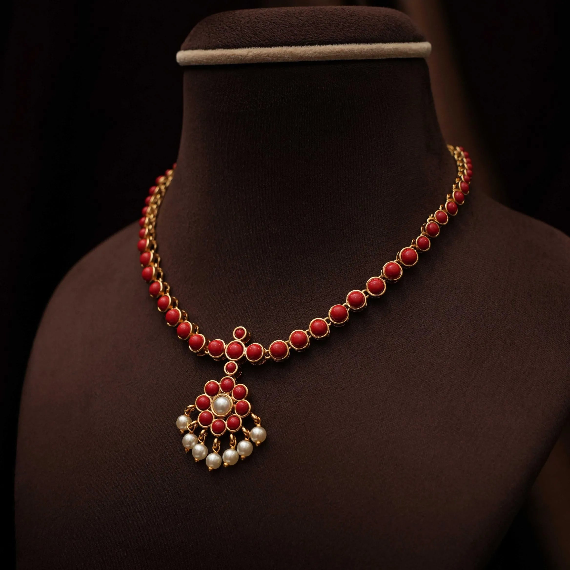 Deshna Antique Coral Necklace