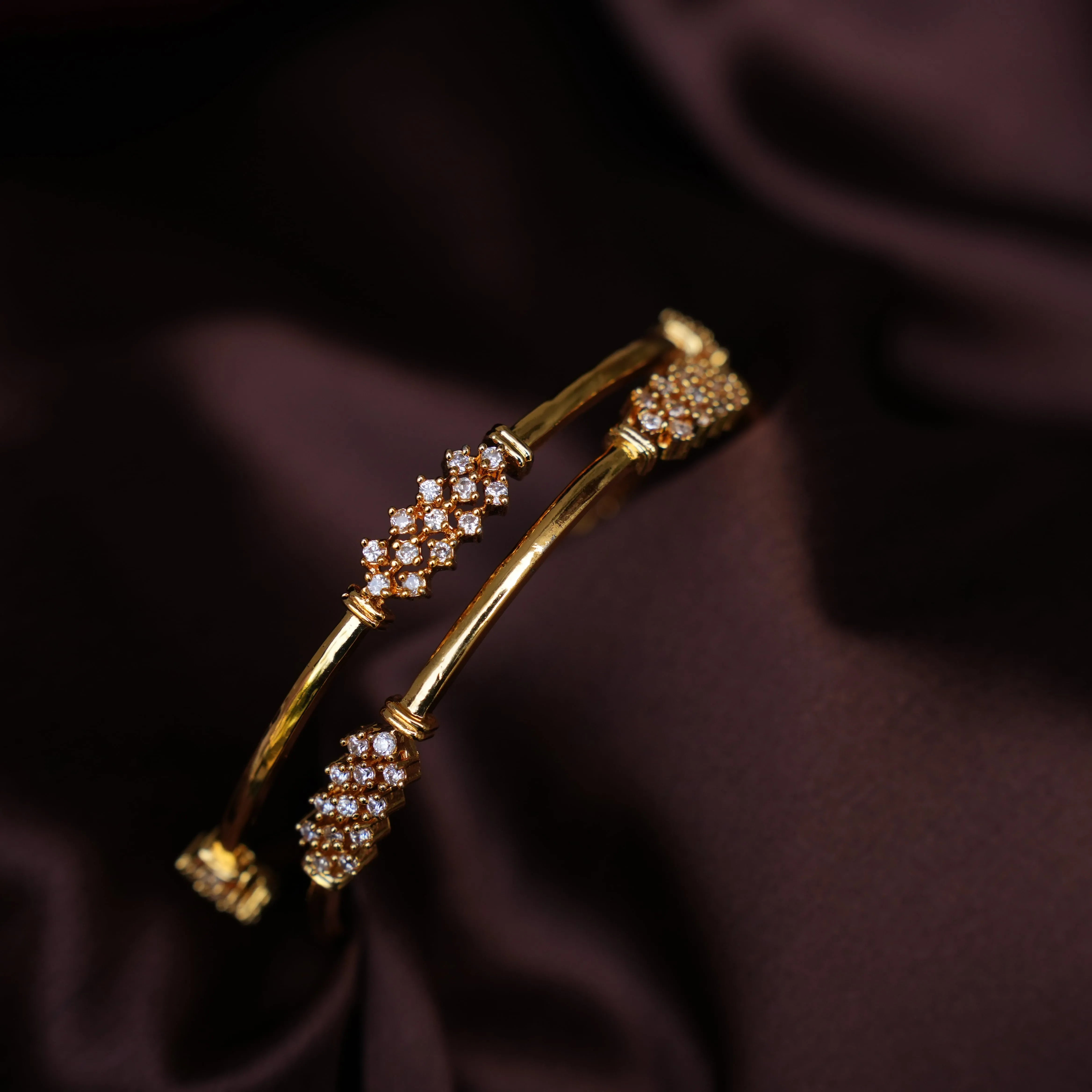 Designer White Stone Bangles