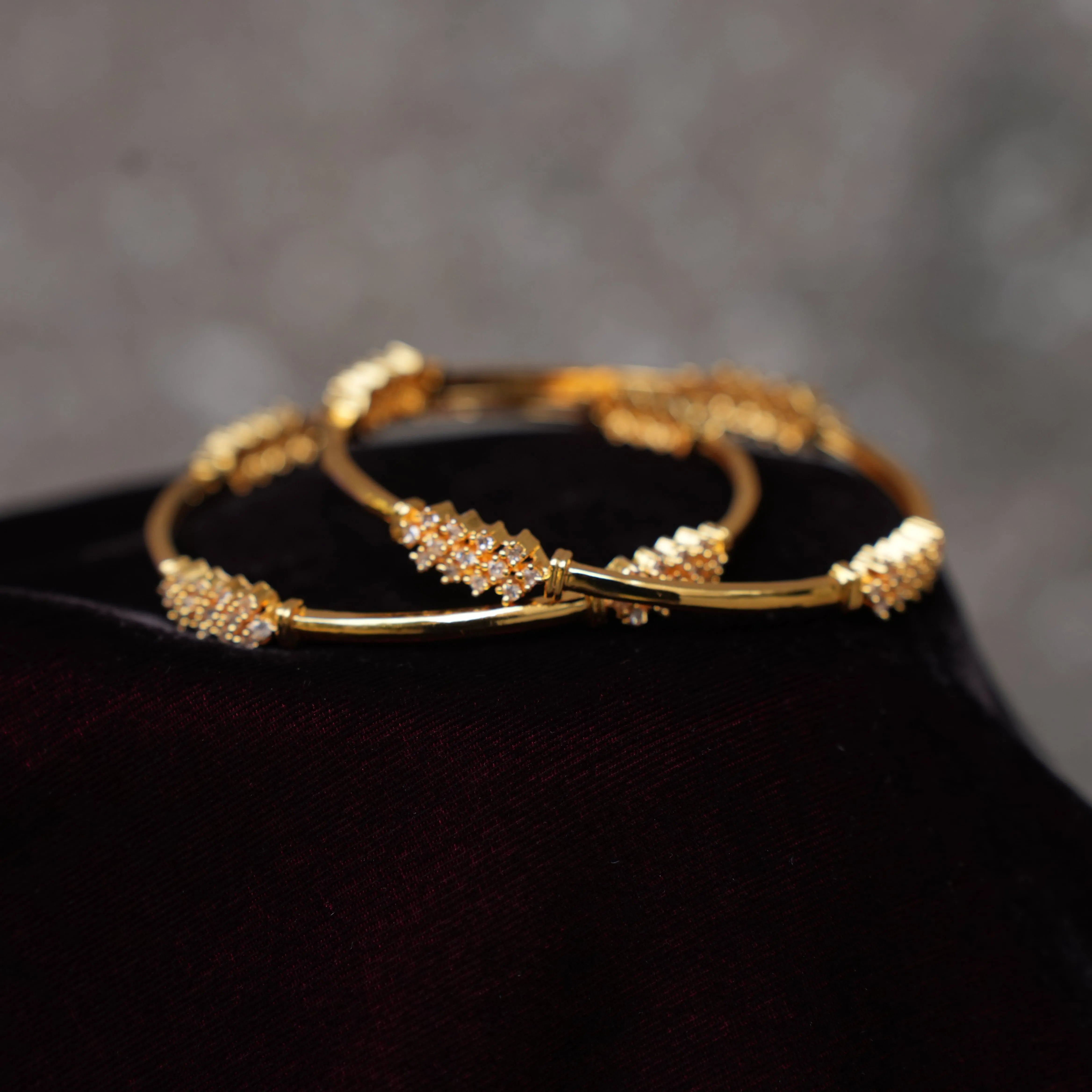 Designer White Stone Bangles