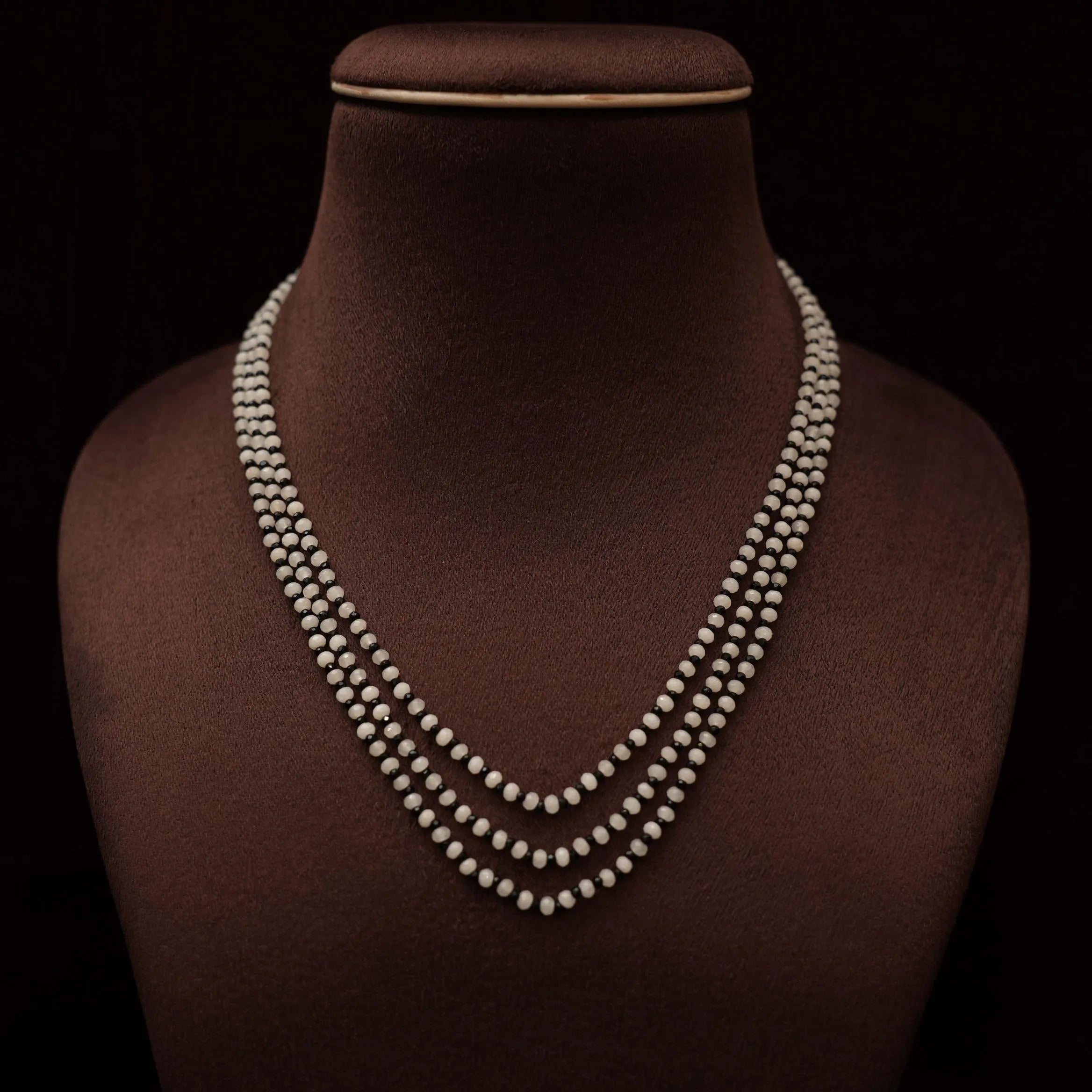 Dhanu Beaded Necklace - White