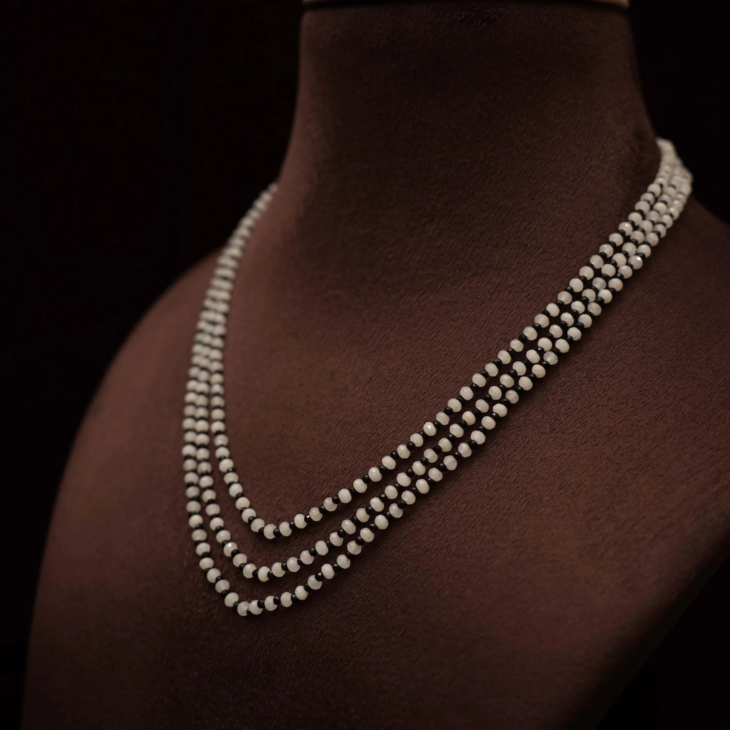 Dhanu Beaded Necklace - White