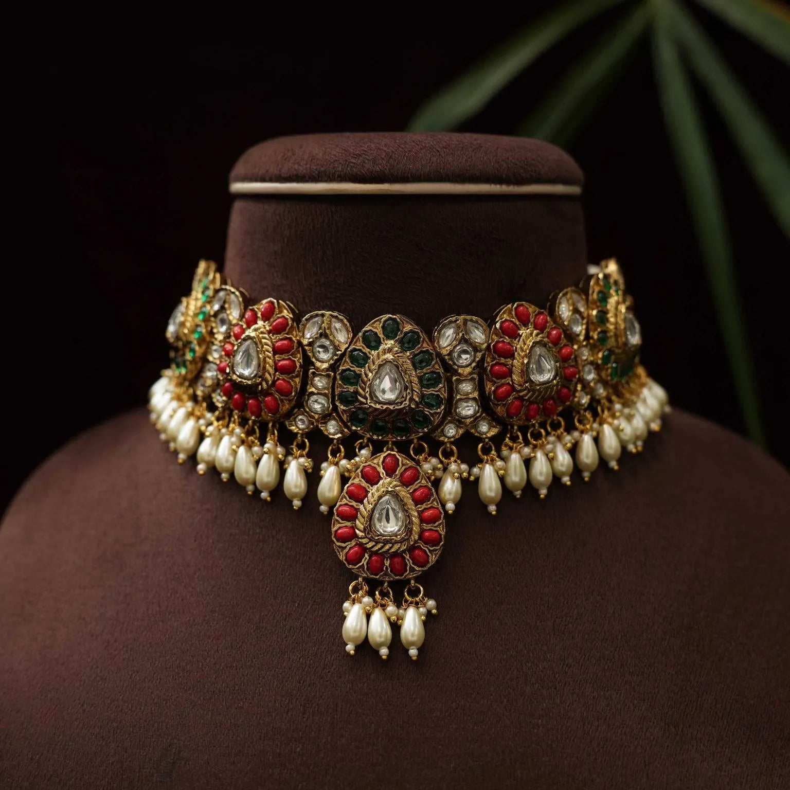 Dharaa Polki Multicolor Necklace - Rimli Boutique