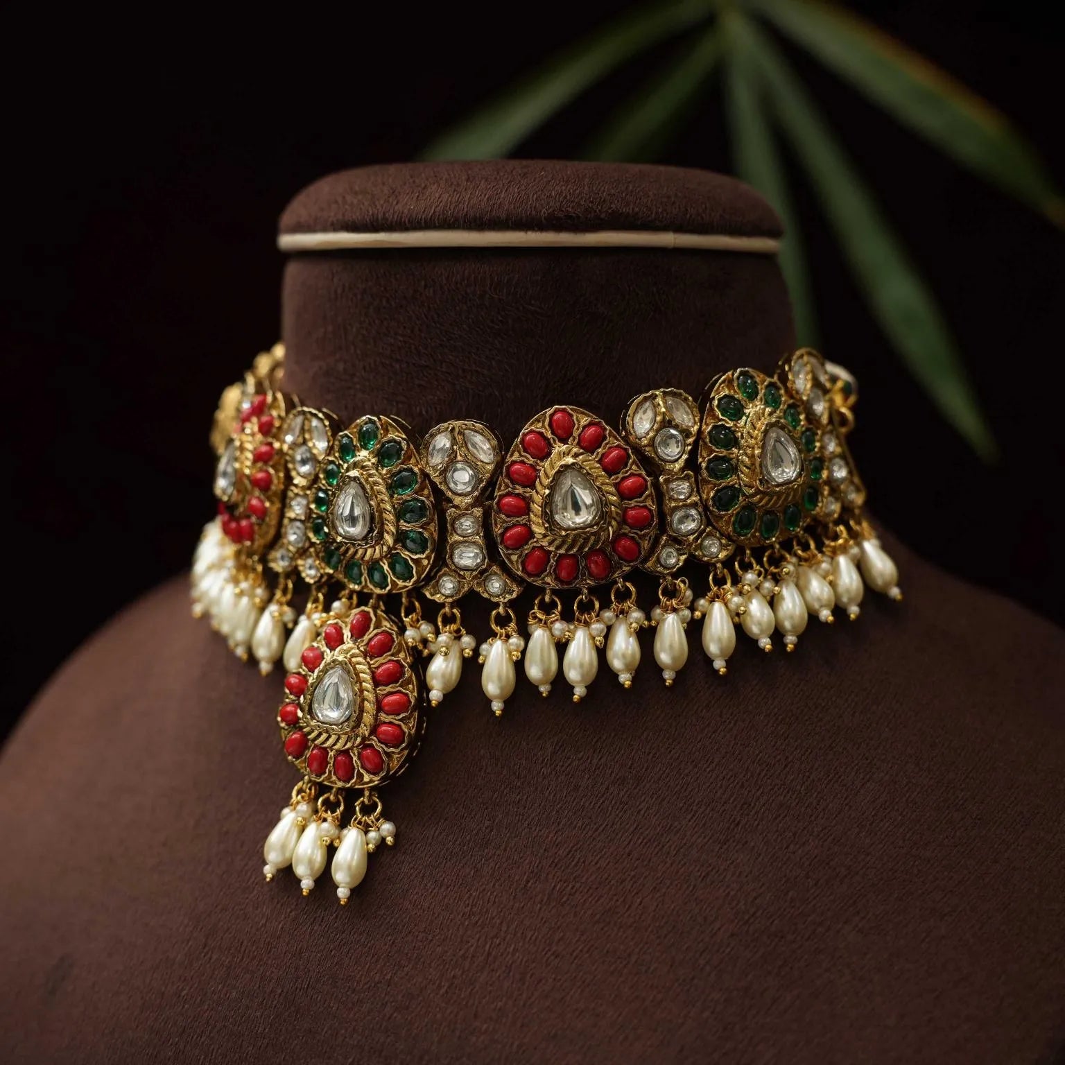 Dharaa Polki Multicolor Necklace - Rimli Boutique
