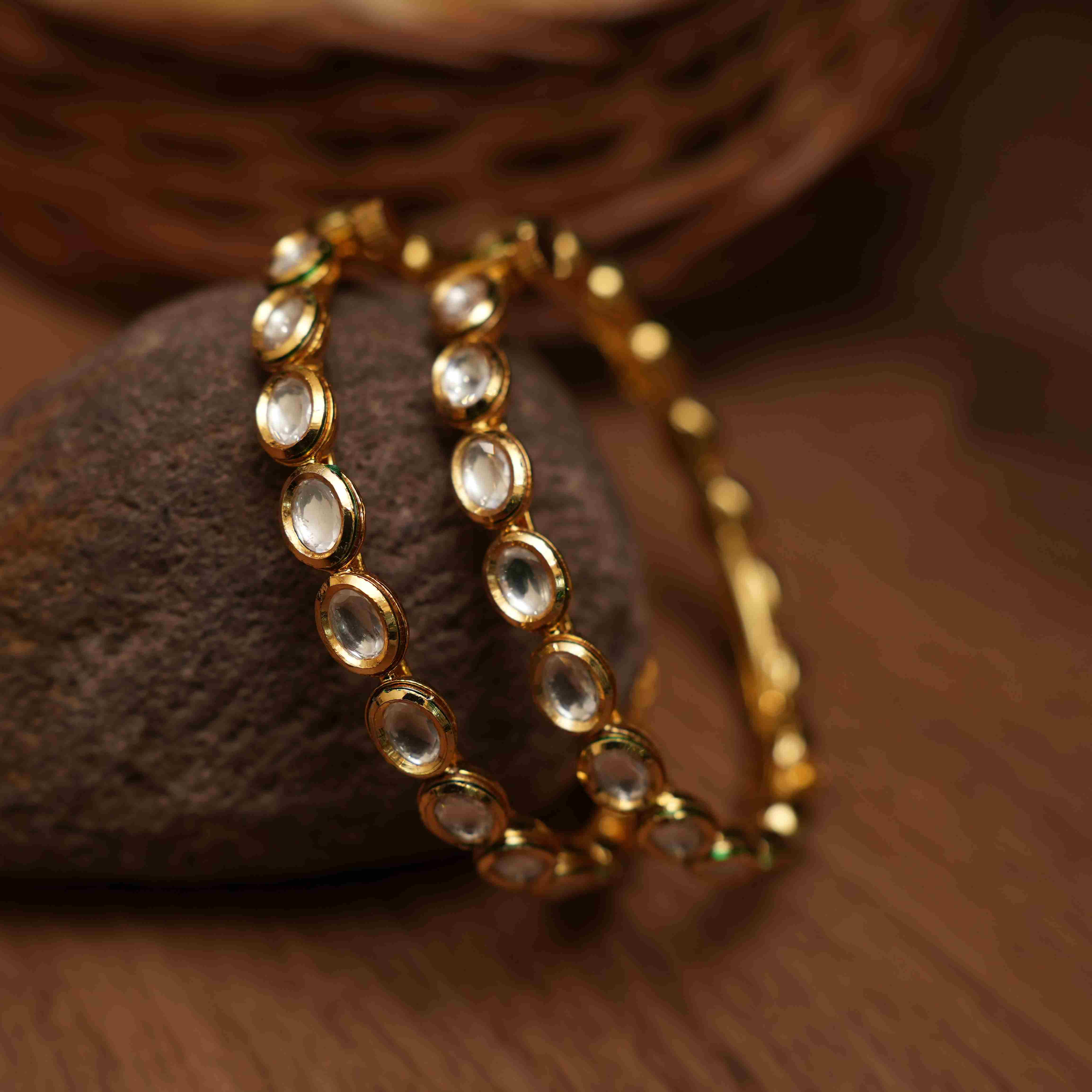 Dhriti Kundan Bangles - Pair