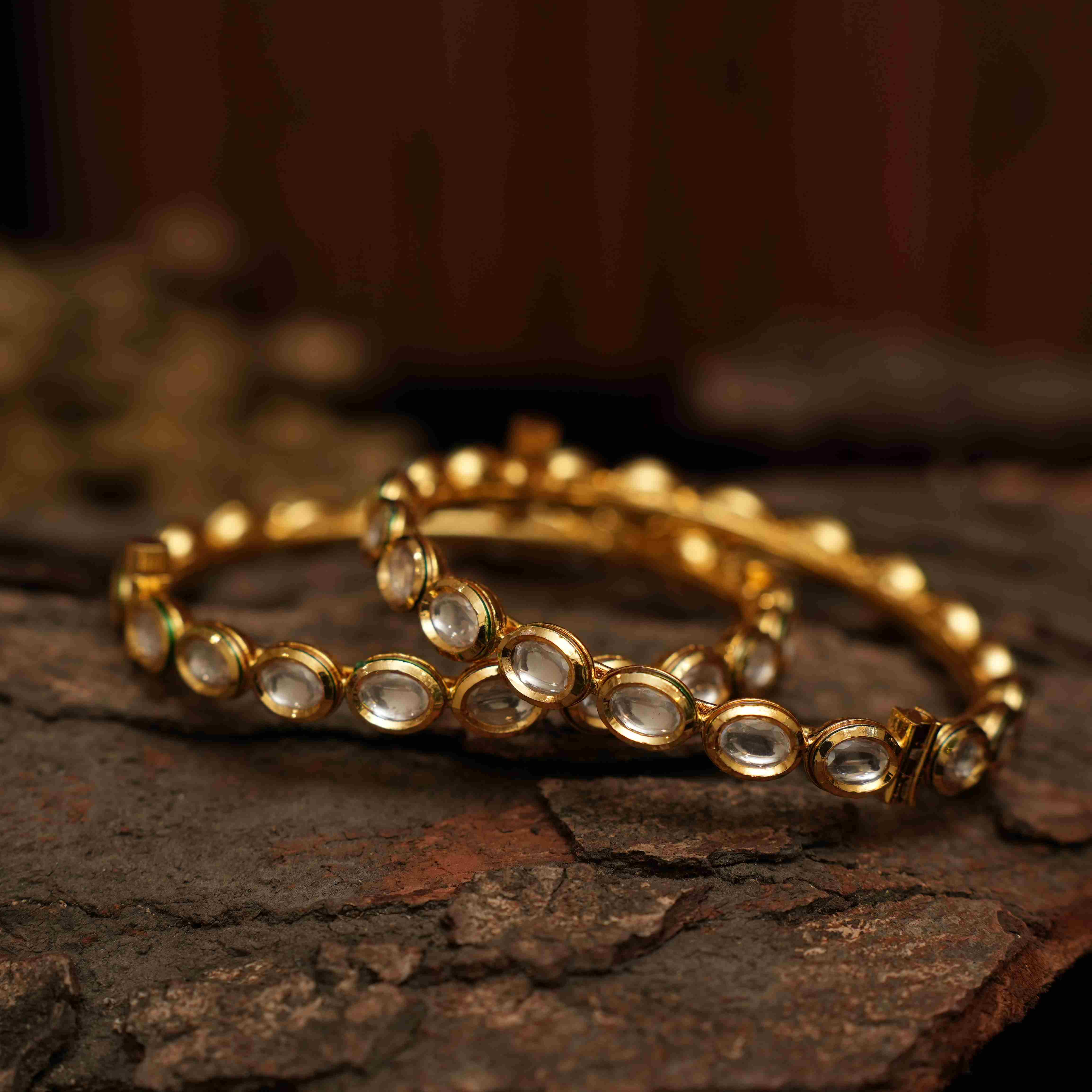 Dhriti Kundan Bangles - Pair