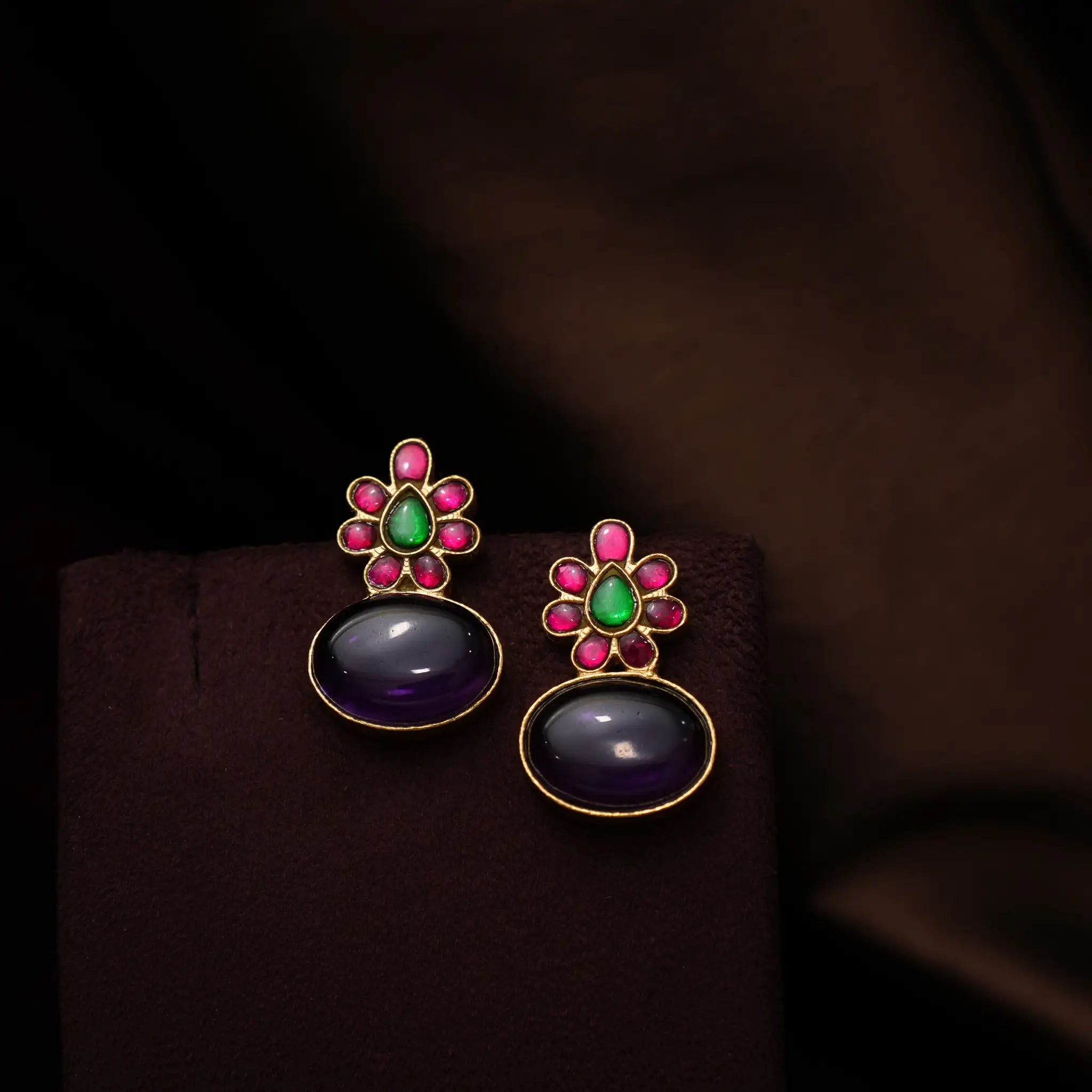 Dhwani Polki Choker - Purple
